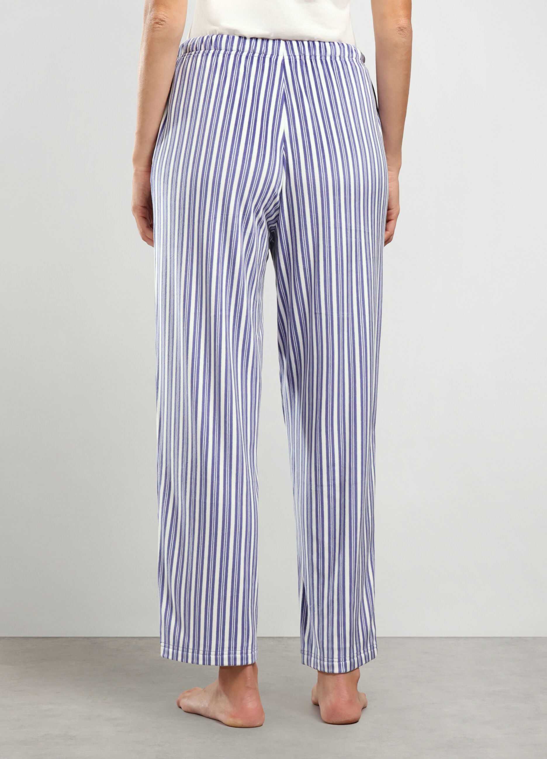 Pantaloni pigiama velour donna_1