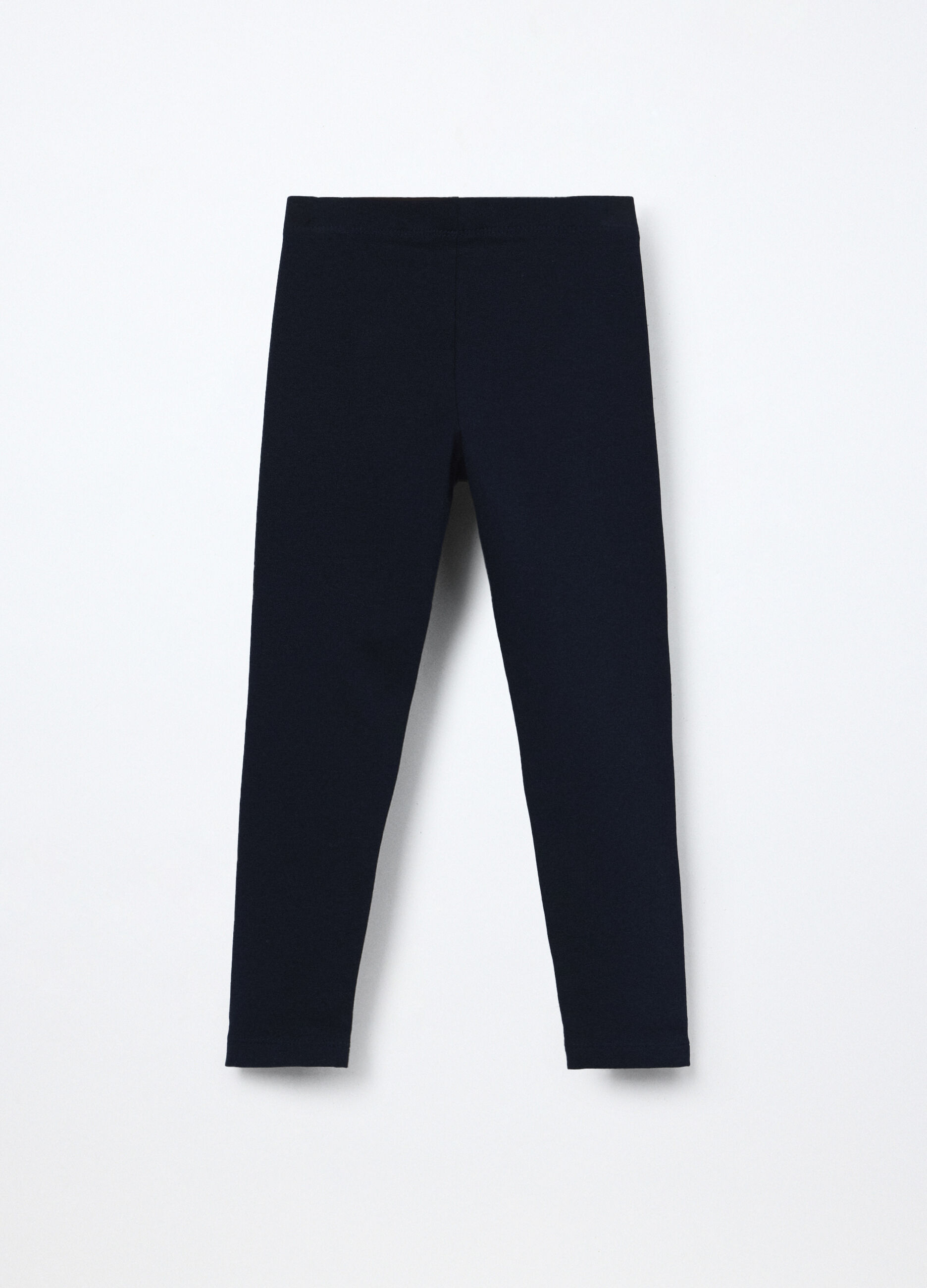Leggings in french terry di cotone stretch bambina_1