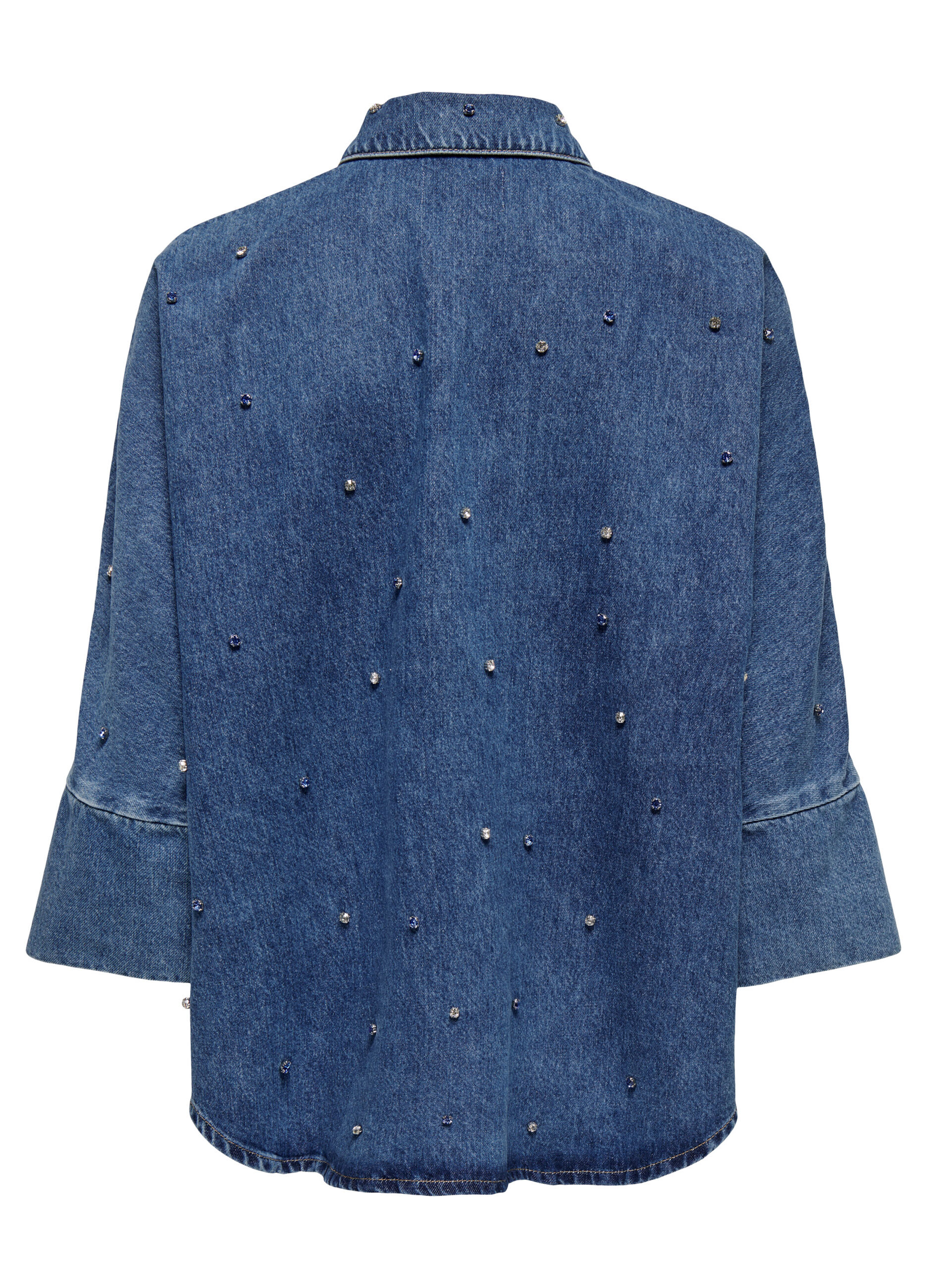 Camicia in denim con strass donna