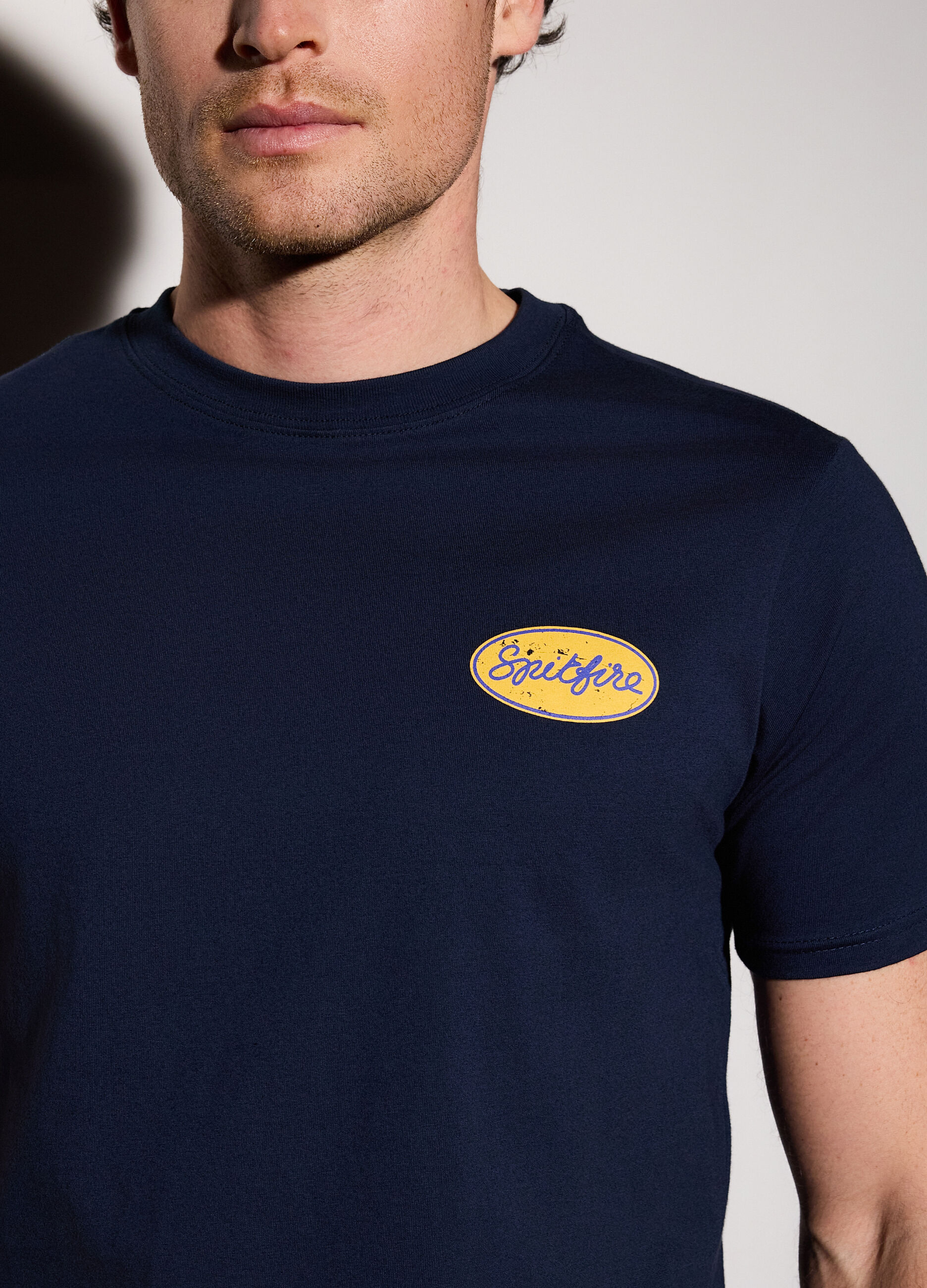 T-shirt in jersey di cotone con logo uomo_2