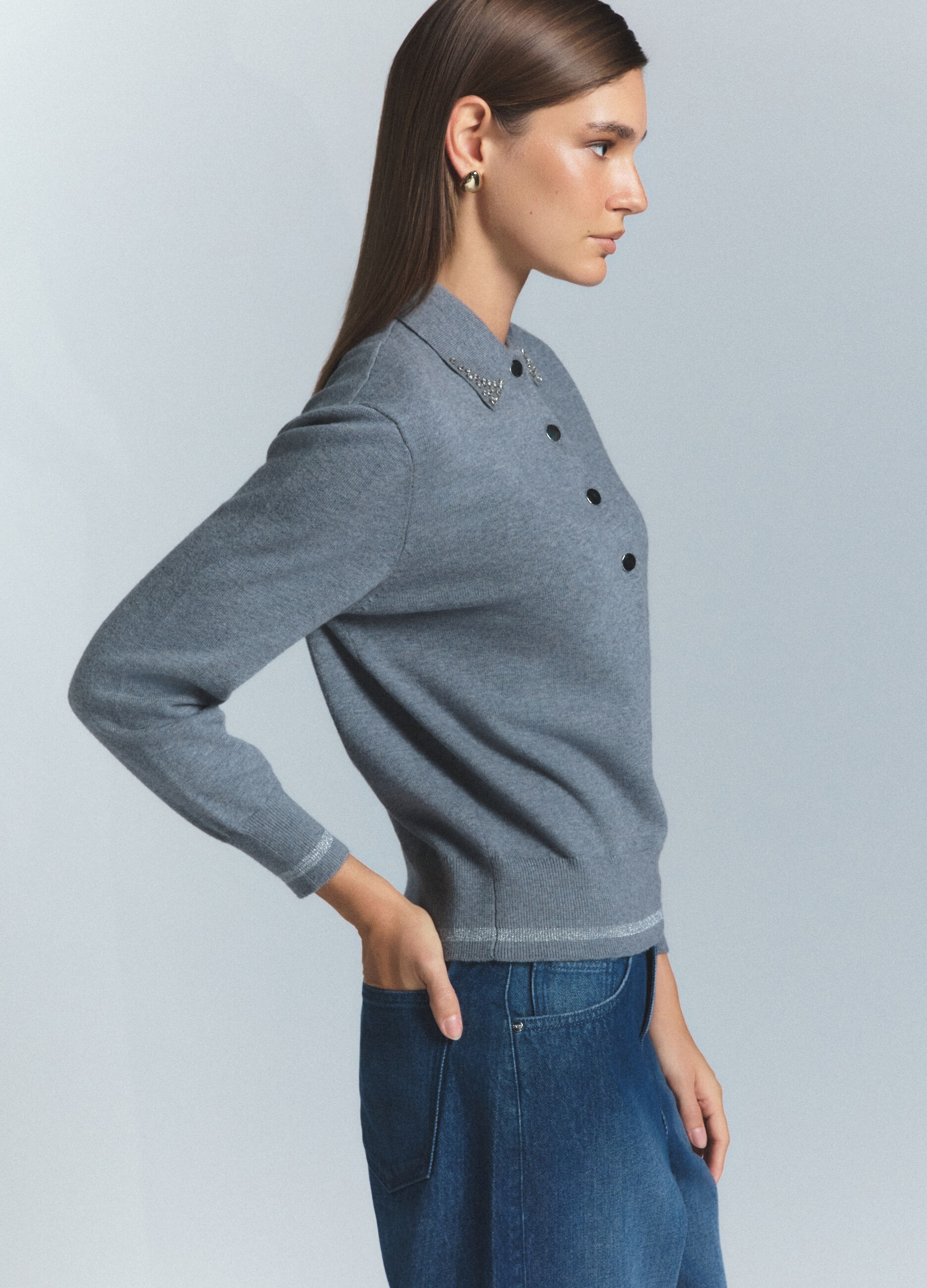 Polo in maglia rasata donna_3