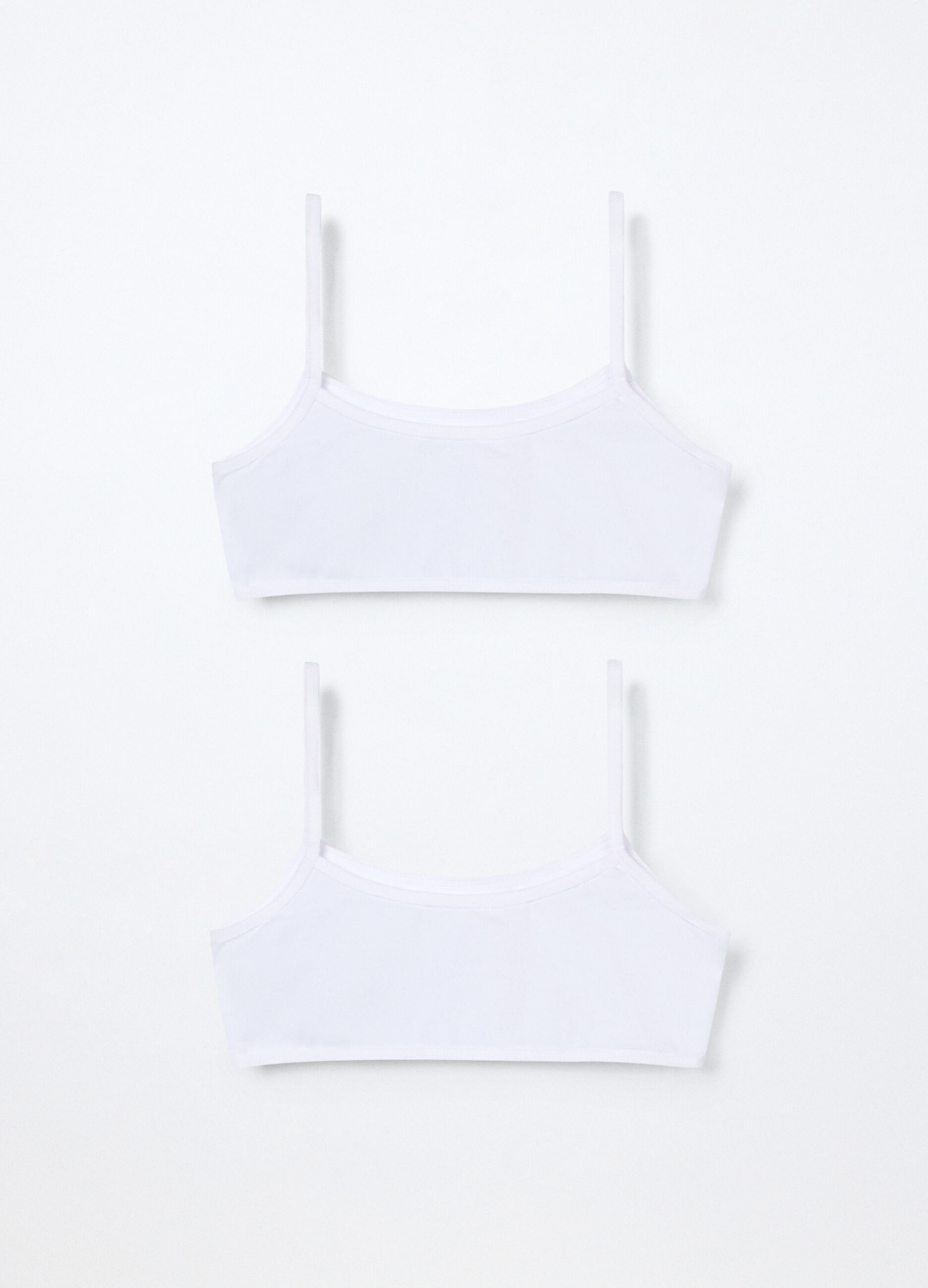 Pack 2 top in jersey di cotone stretch ragazza_1