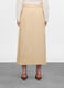 Gonna lunga in twill di cotone stretch donna_1