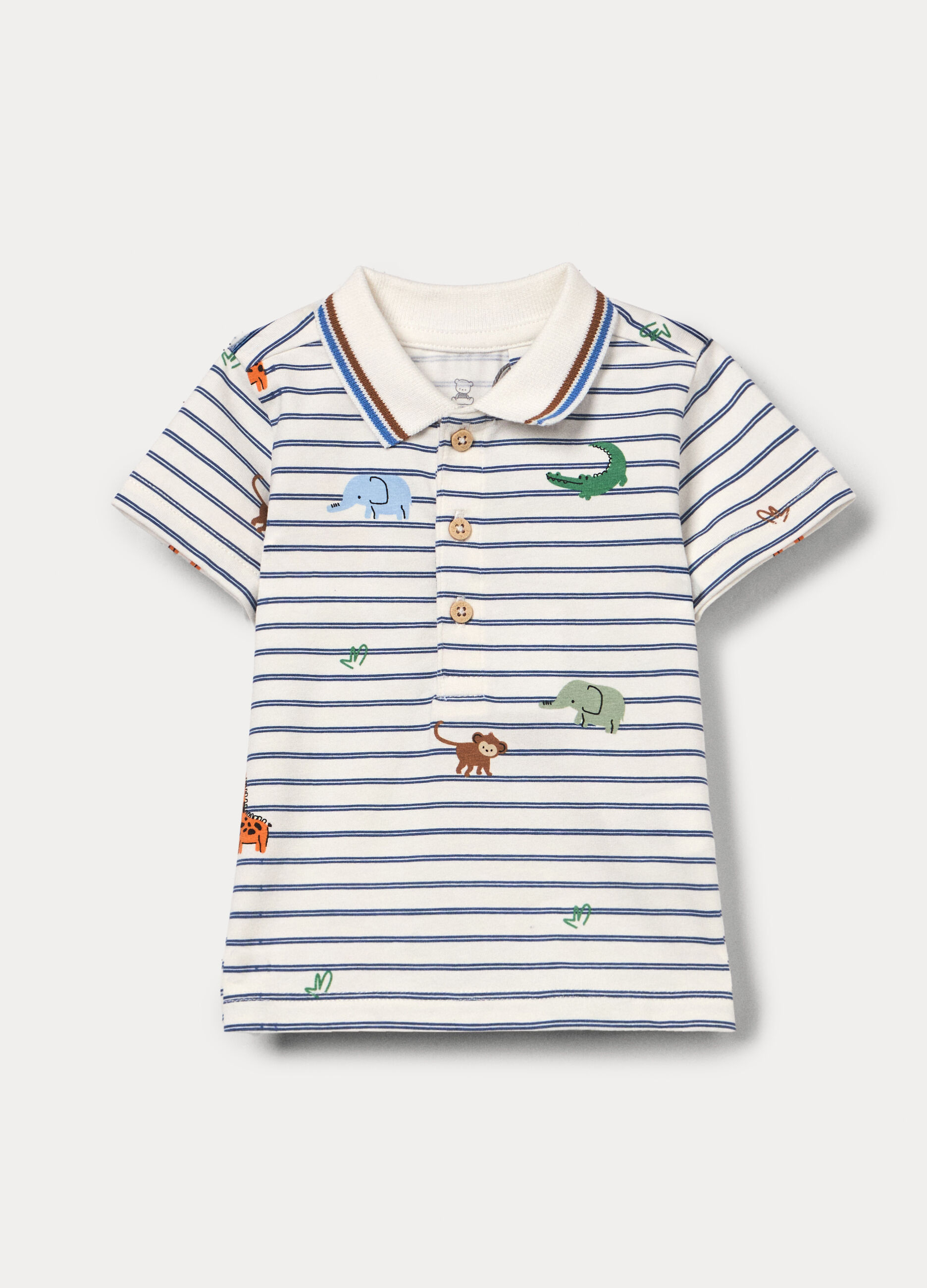 Polo in jersey di cotone stretch neonato_0