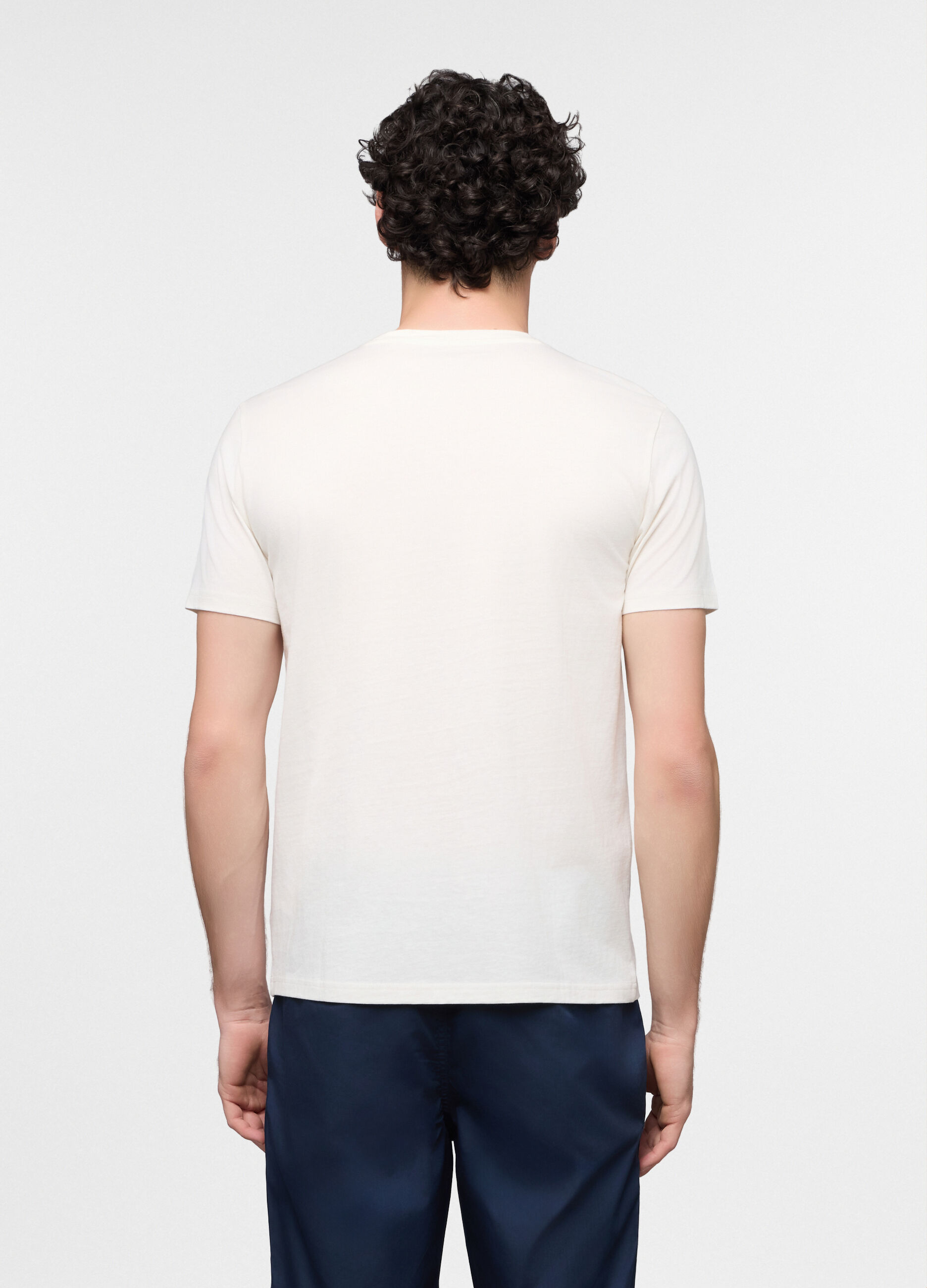 T-shirt girocollo in jersey di cotone uomo_1