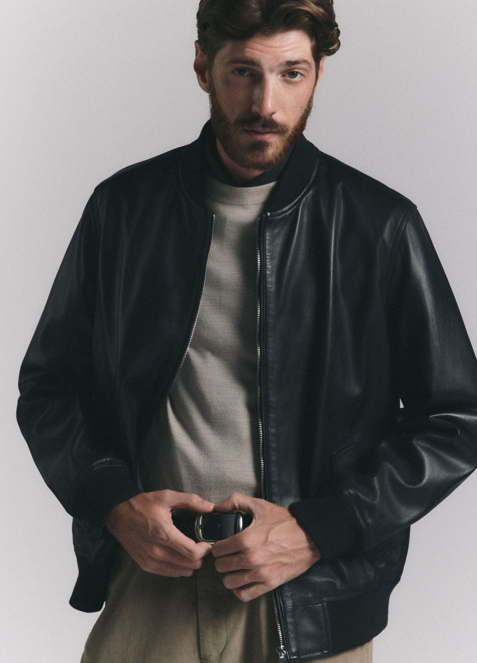 Bomber in vera pelle uomo_1