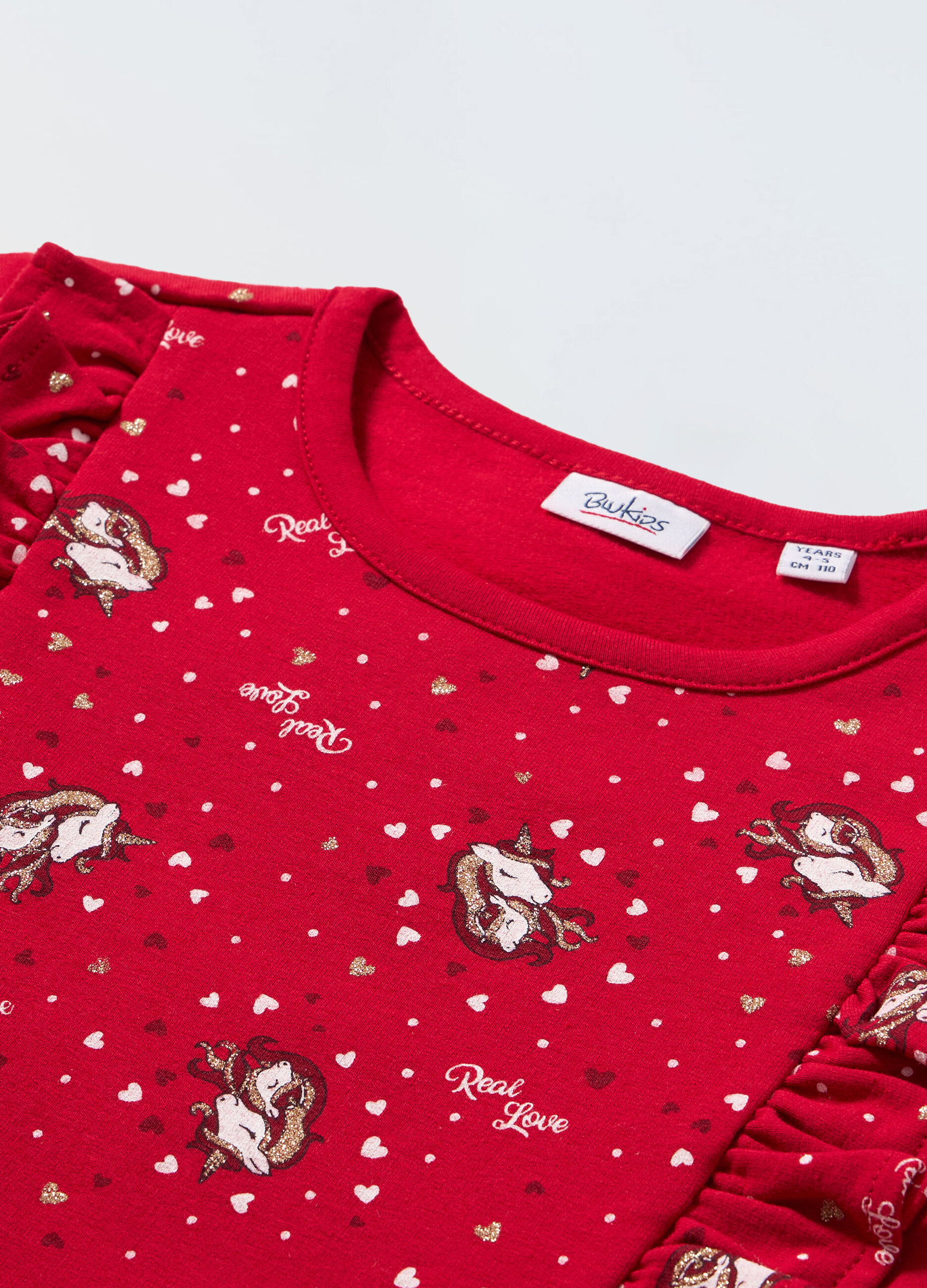 Vestito in french terry di cotone stretch bambina_1