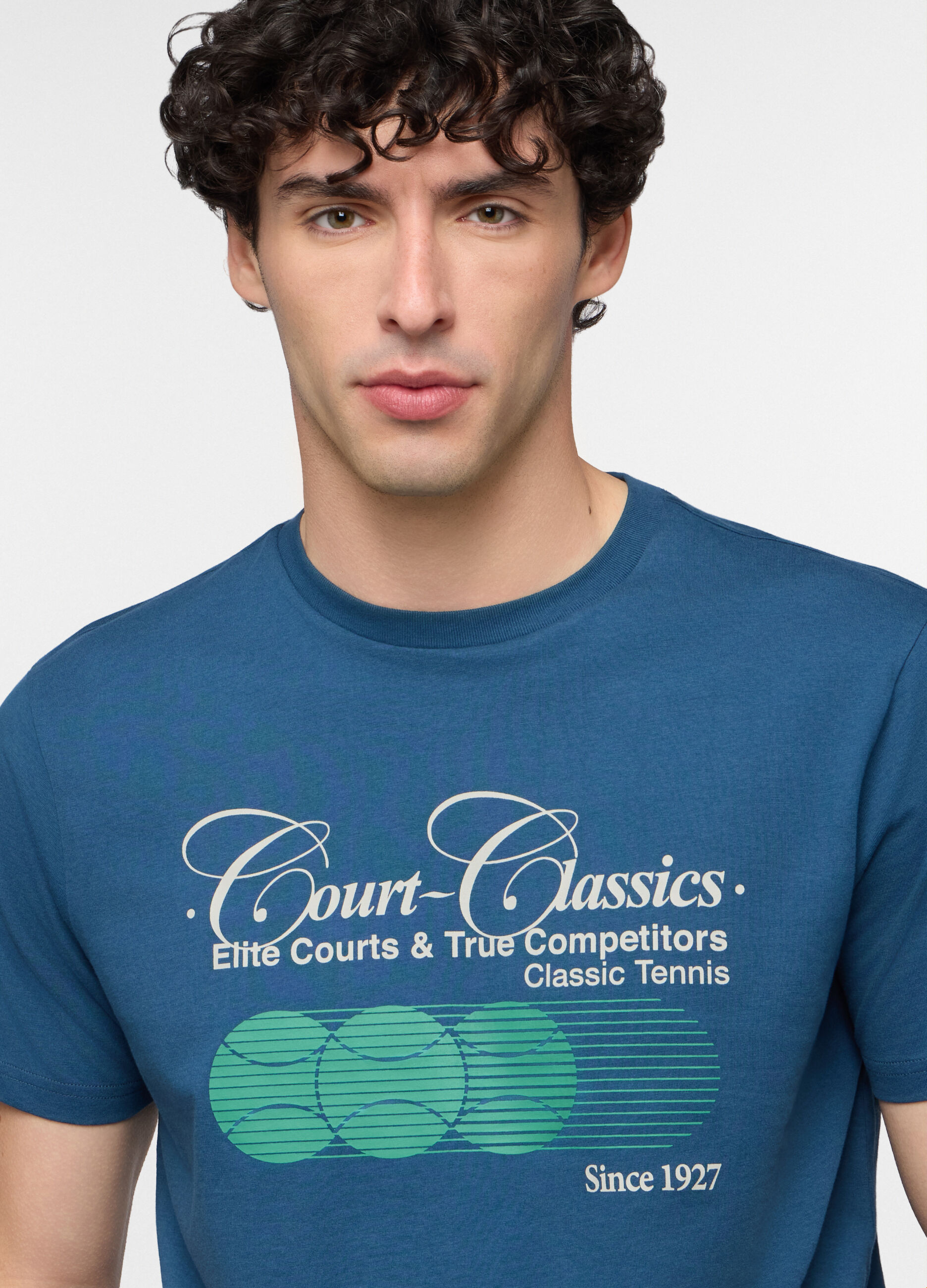 T-shirt in cotone con stampa Tennis uomo_2