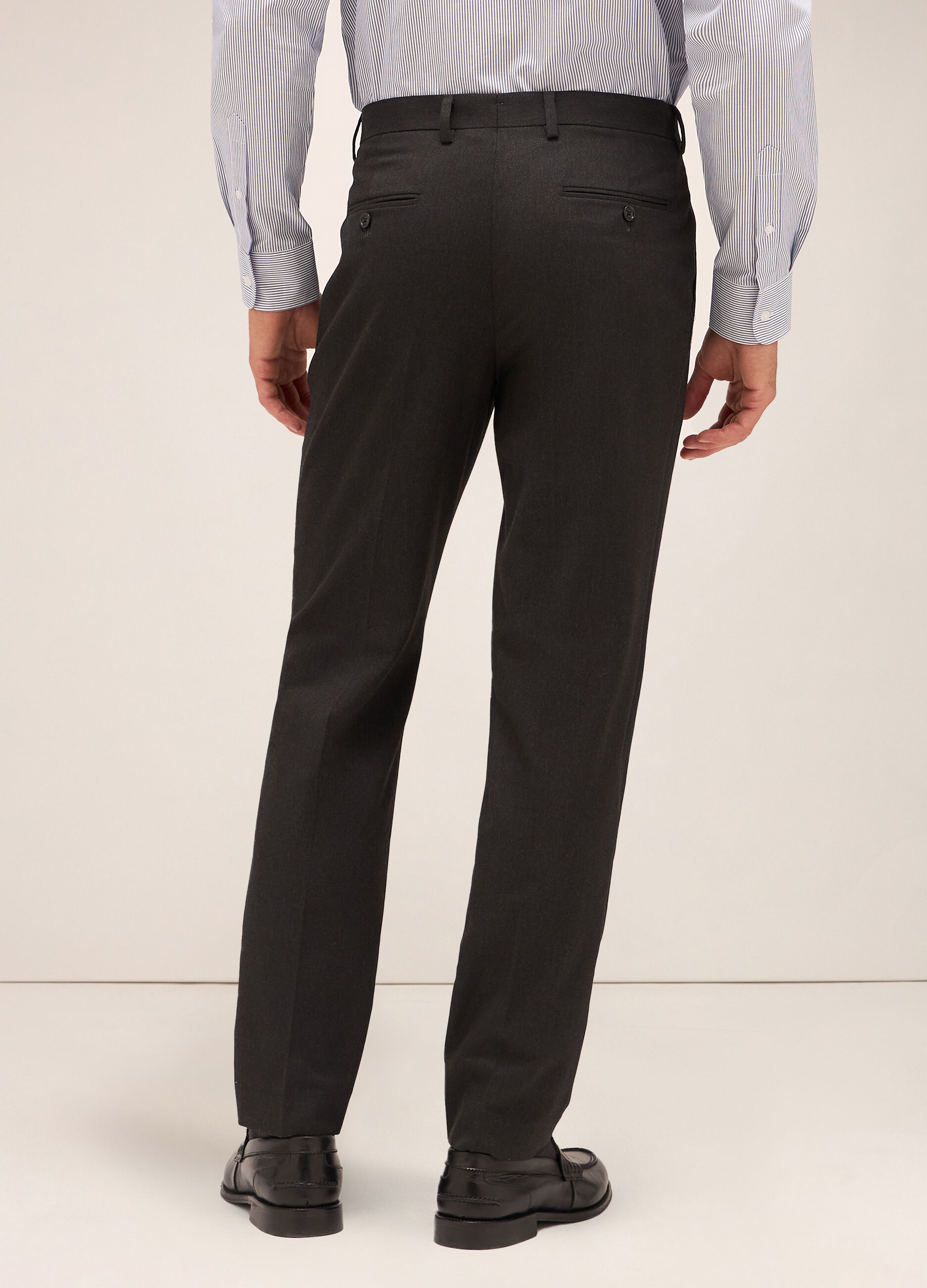 Pantalone slim fit in misto lana uomo