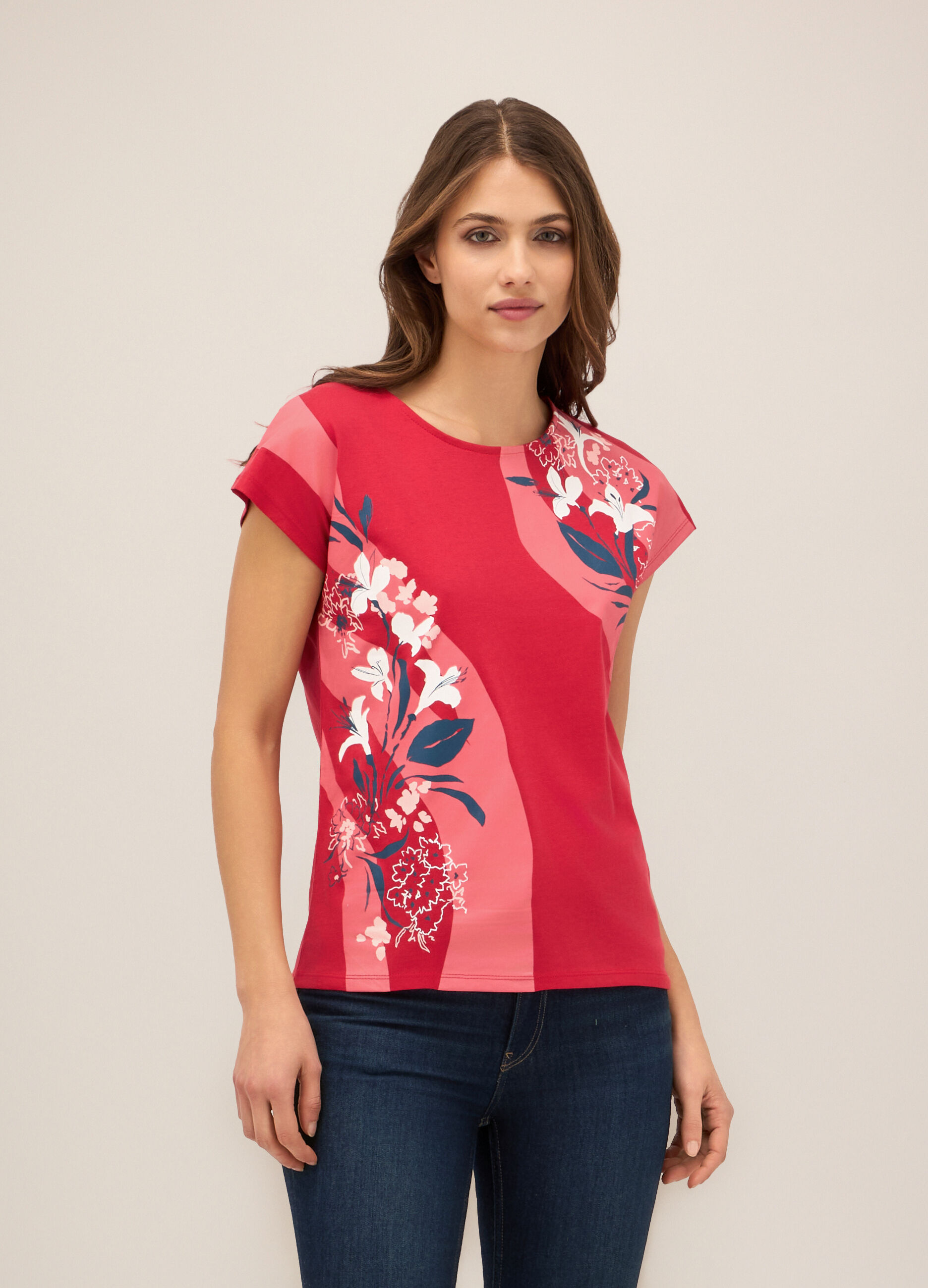 T-shirt in puro cotone donna_0