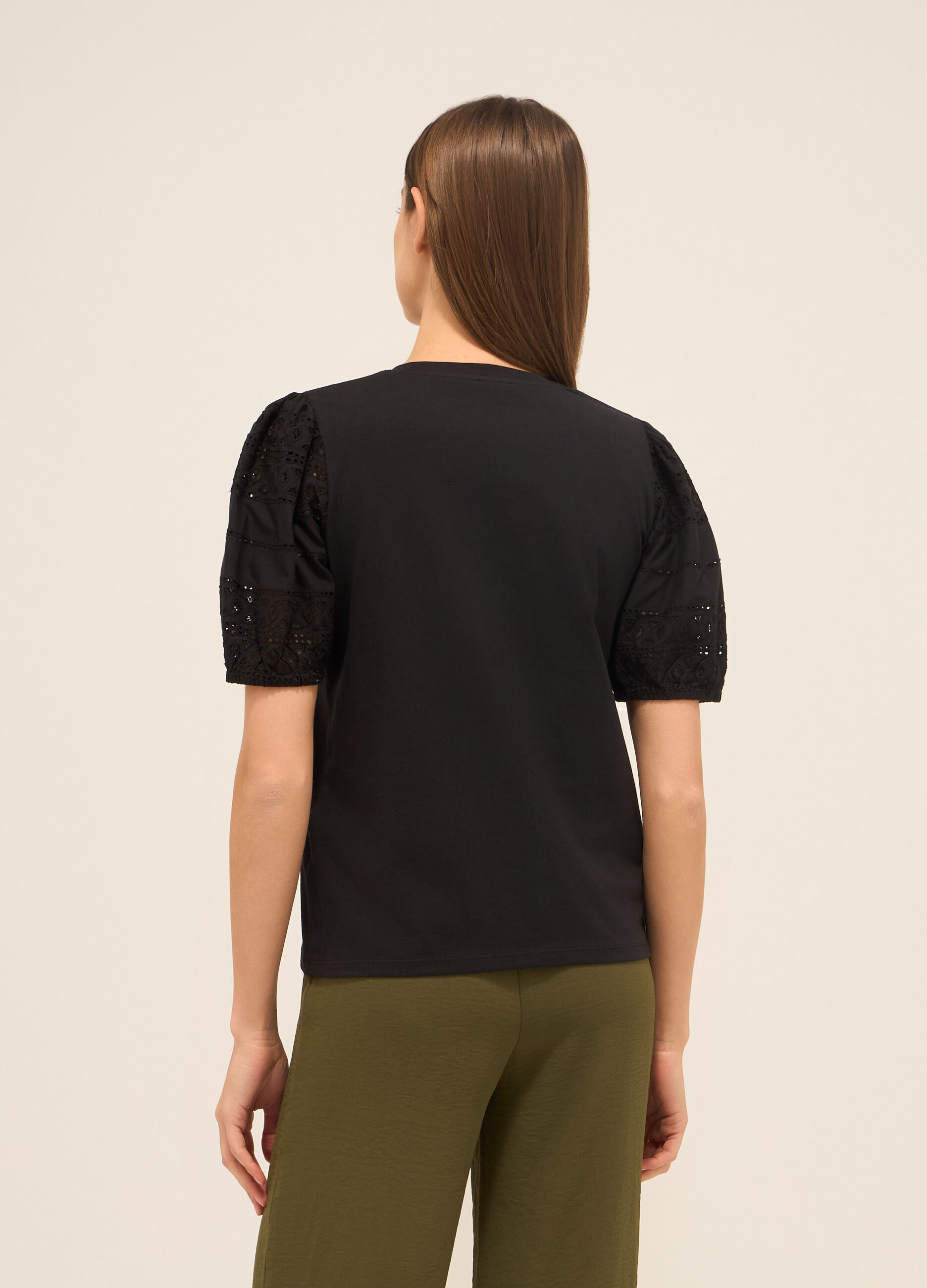T-shirt in cotone stretch donna_1