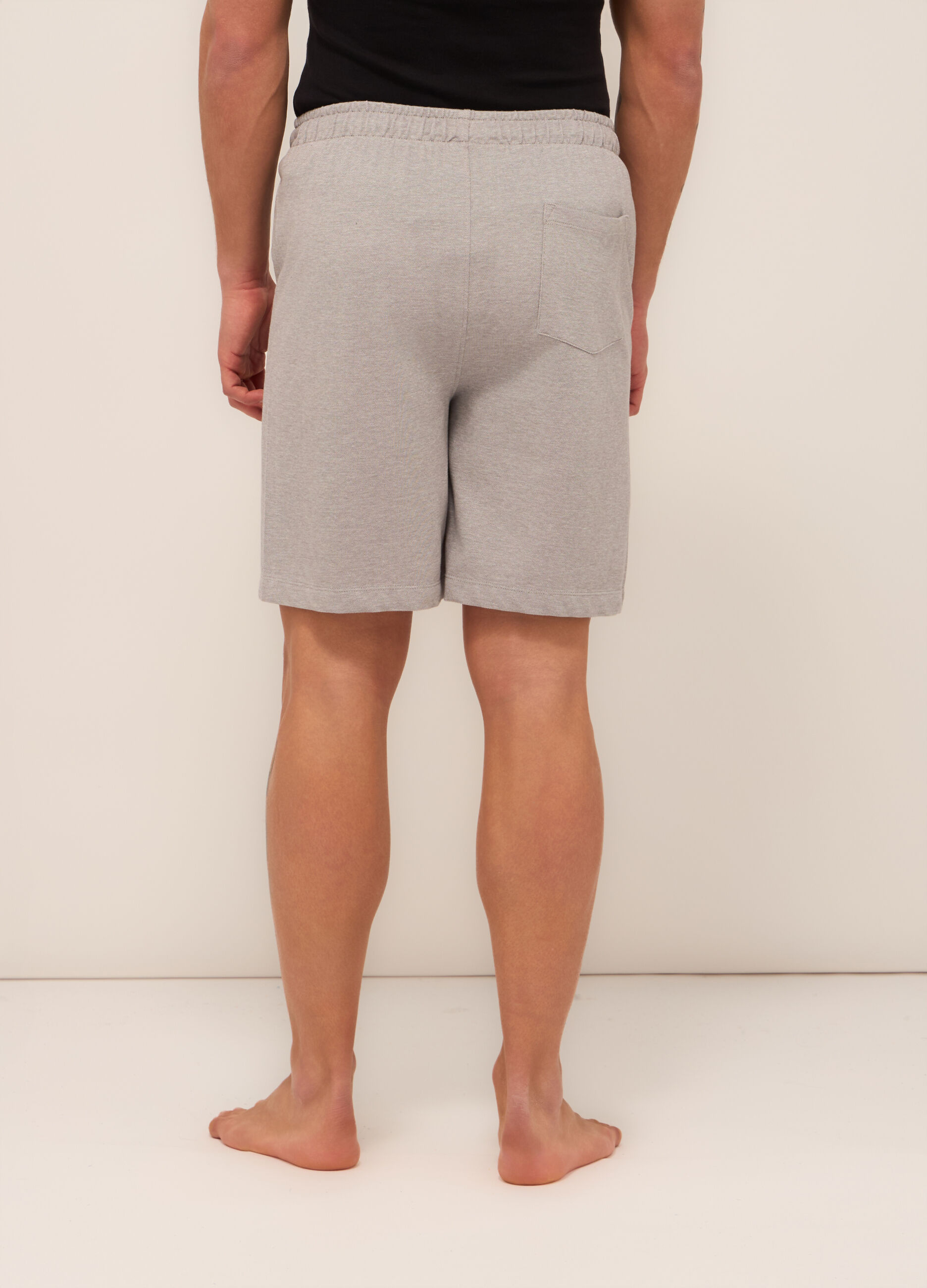 Short del pigiama in cotone piquet uomo_1