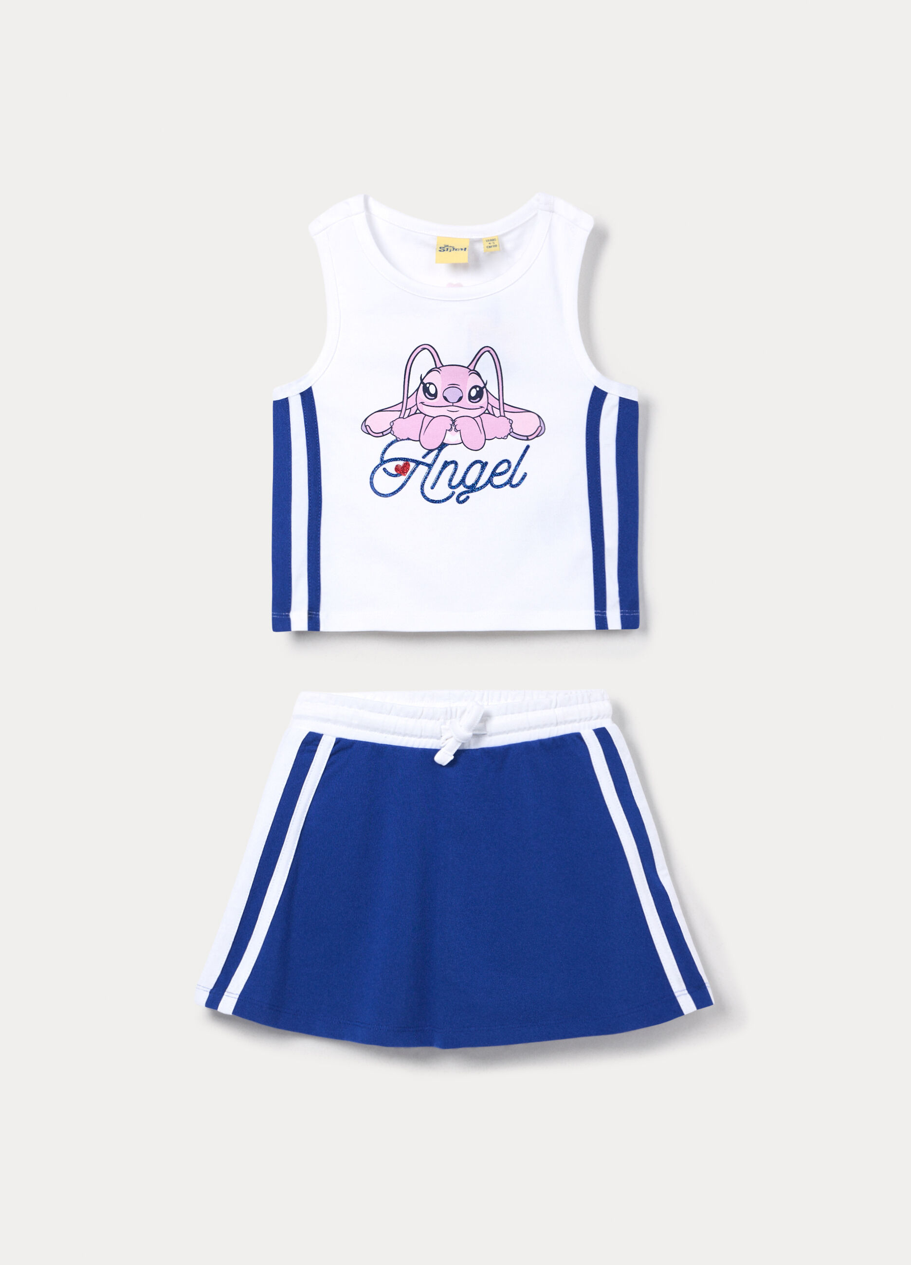Jogging set Disney in jersey di cotone stretch bambina_0