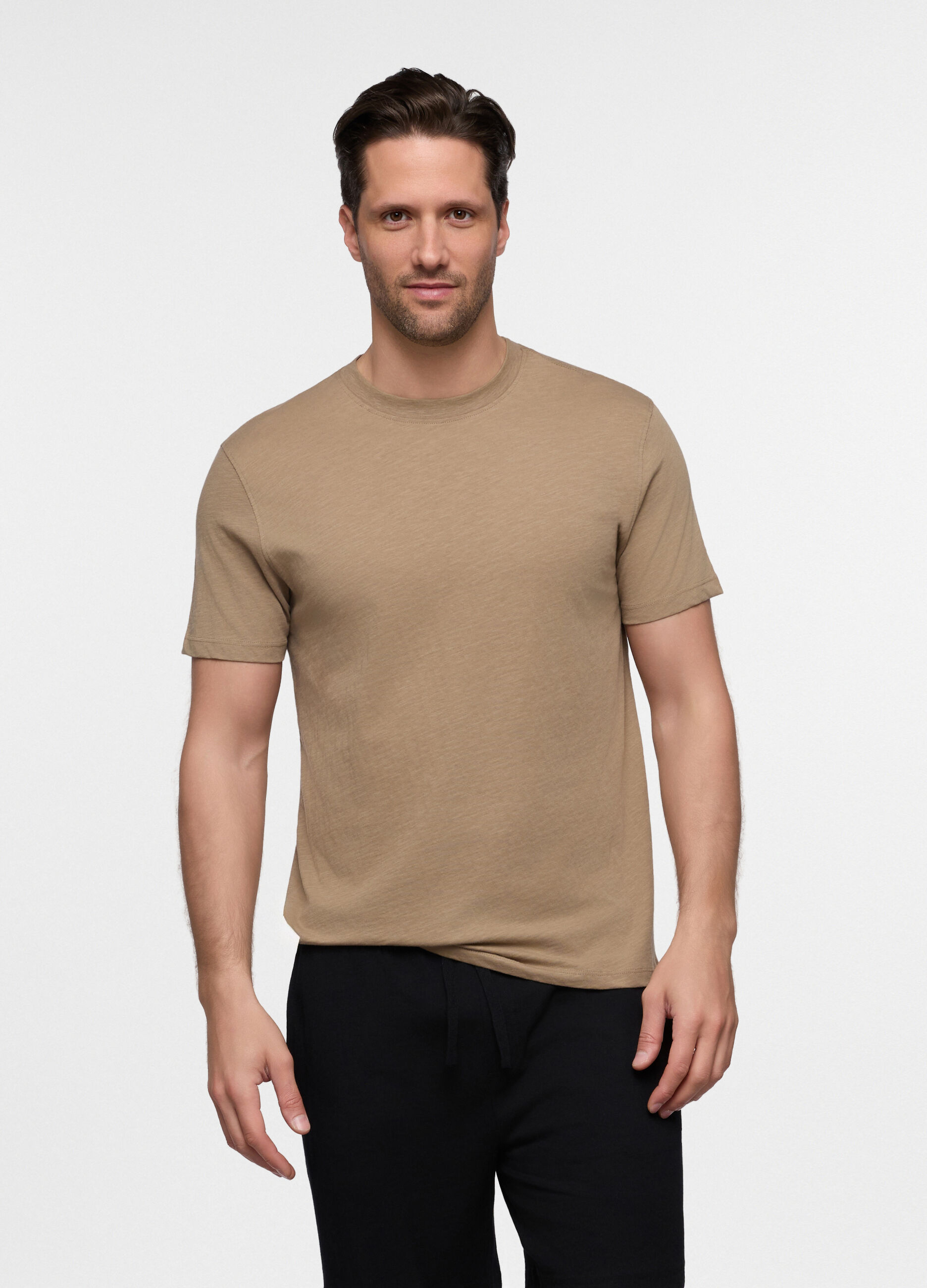 T-shirt in cotone fiammato uomo_0