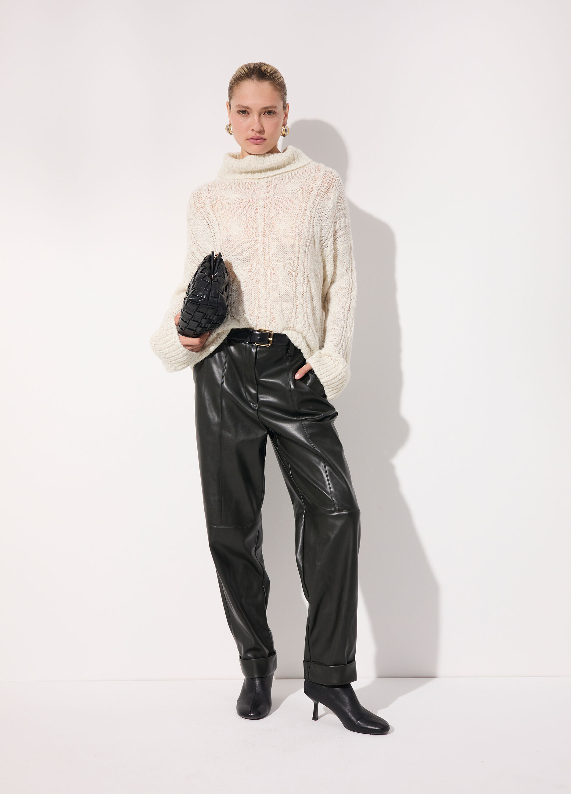 Dolcevita in misto lana e filo lurex donna_0