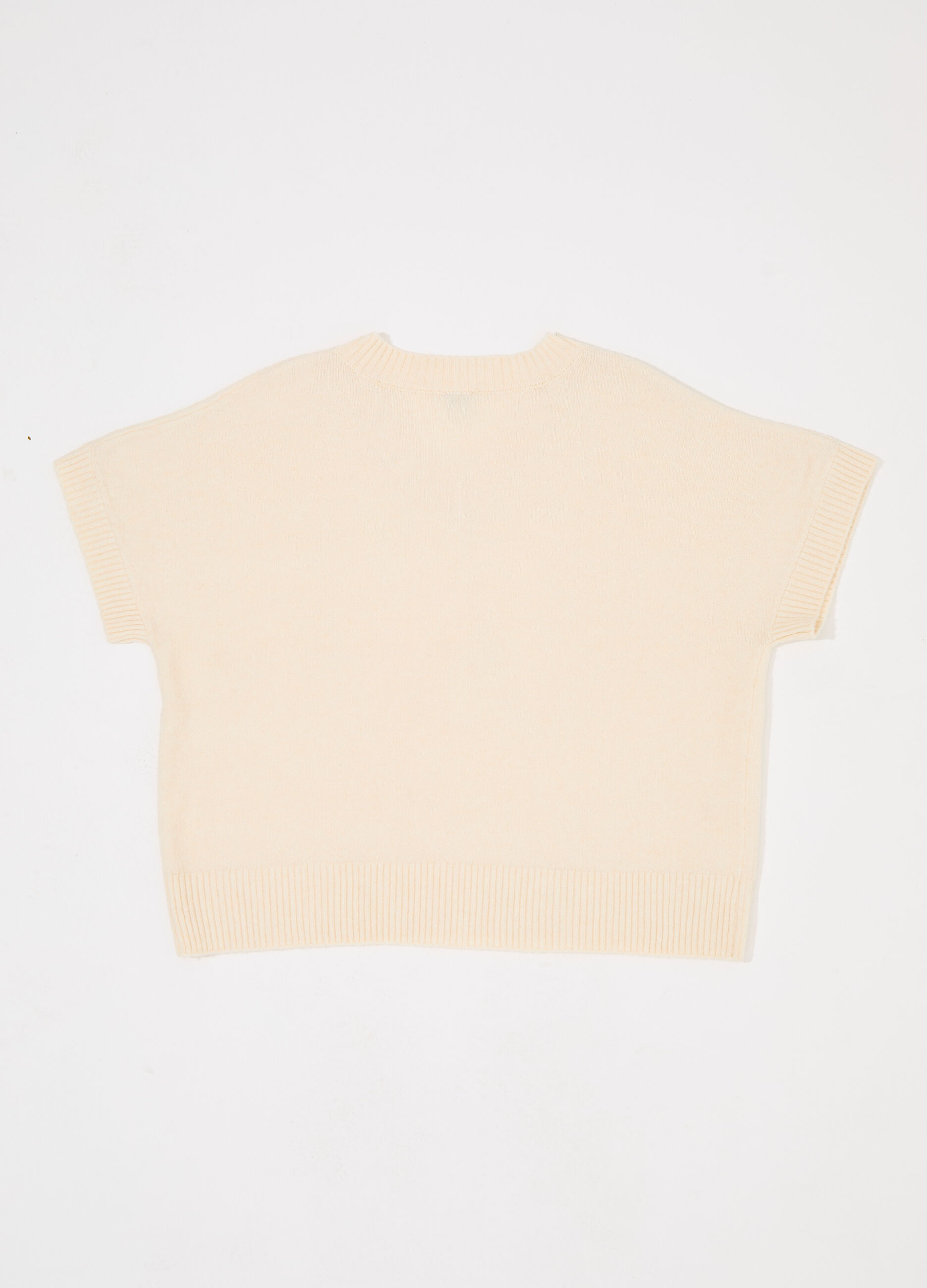 Tricot kimono a maniche corte misto lana donna_5