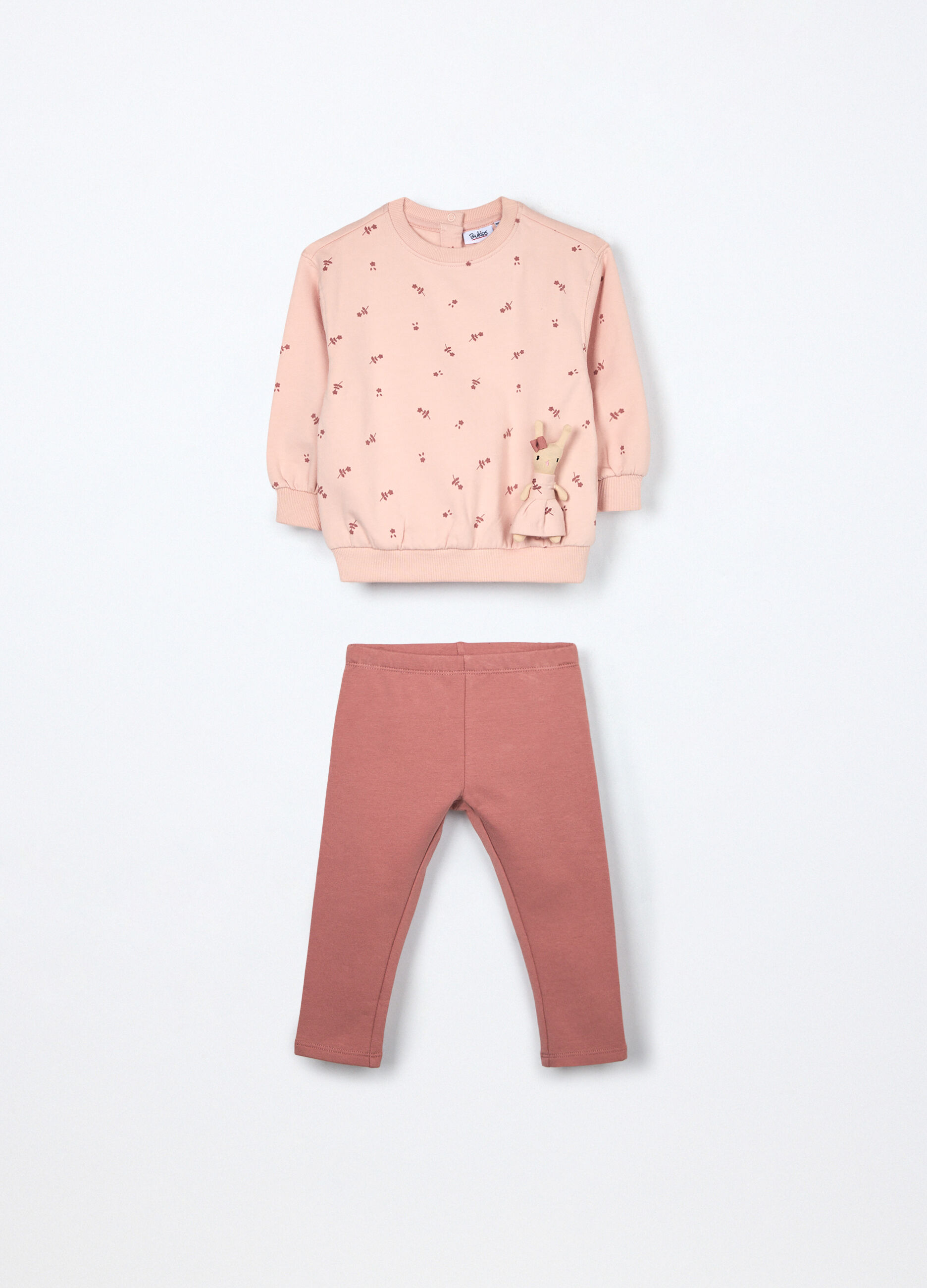 Jogging set in cotone fleece stretch neonata_0