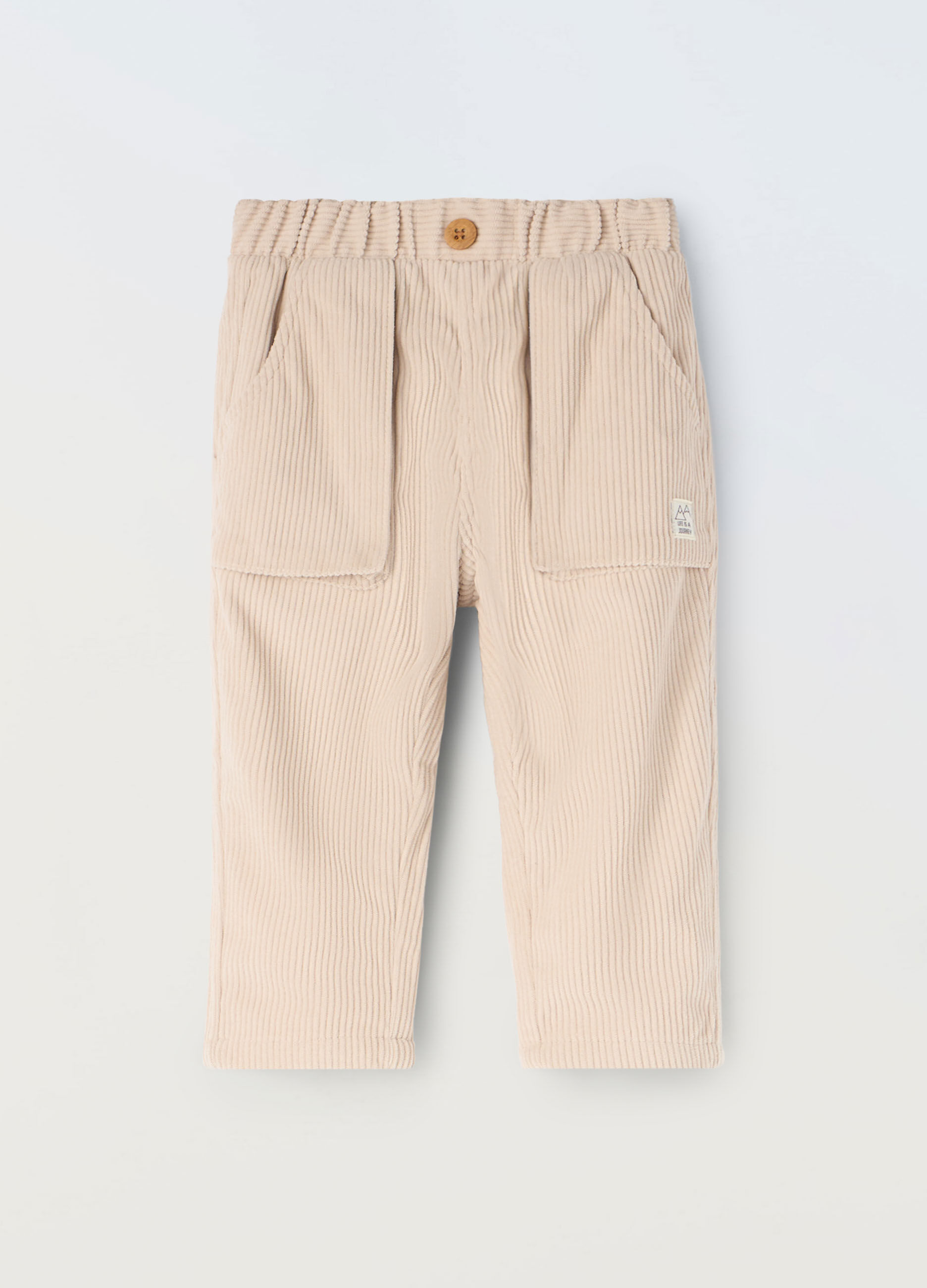 Pantaloni in costina velours neonato_0