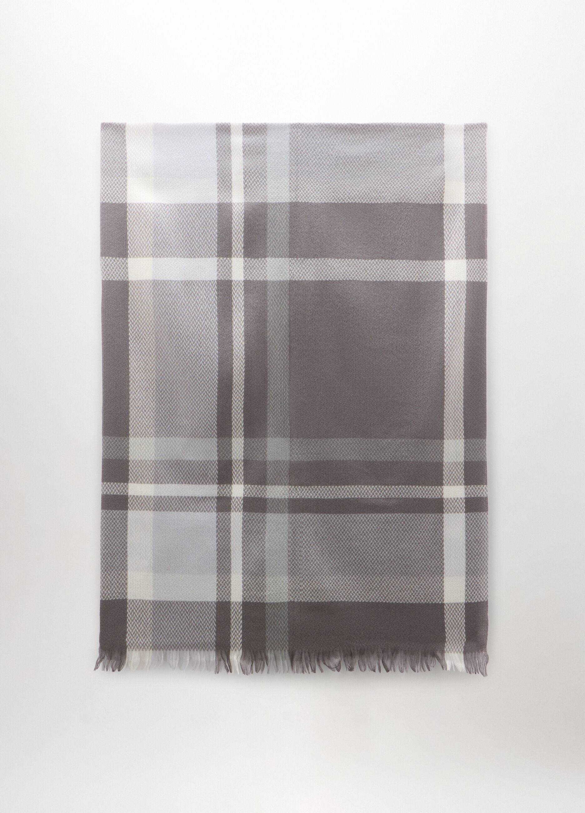 Sciarpa jacquard a quadri donna_0