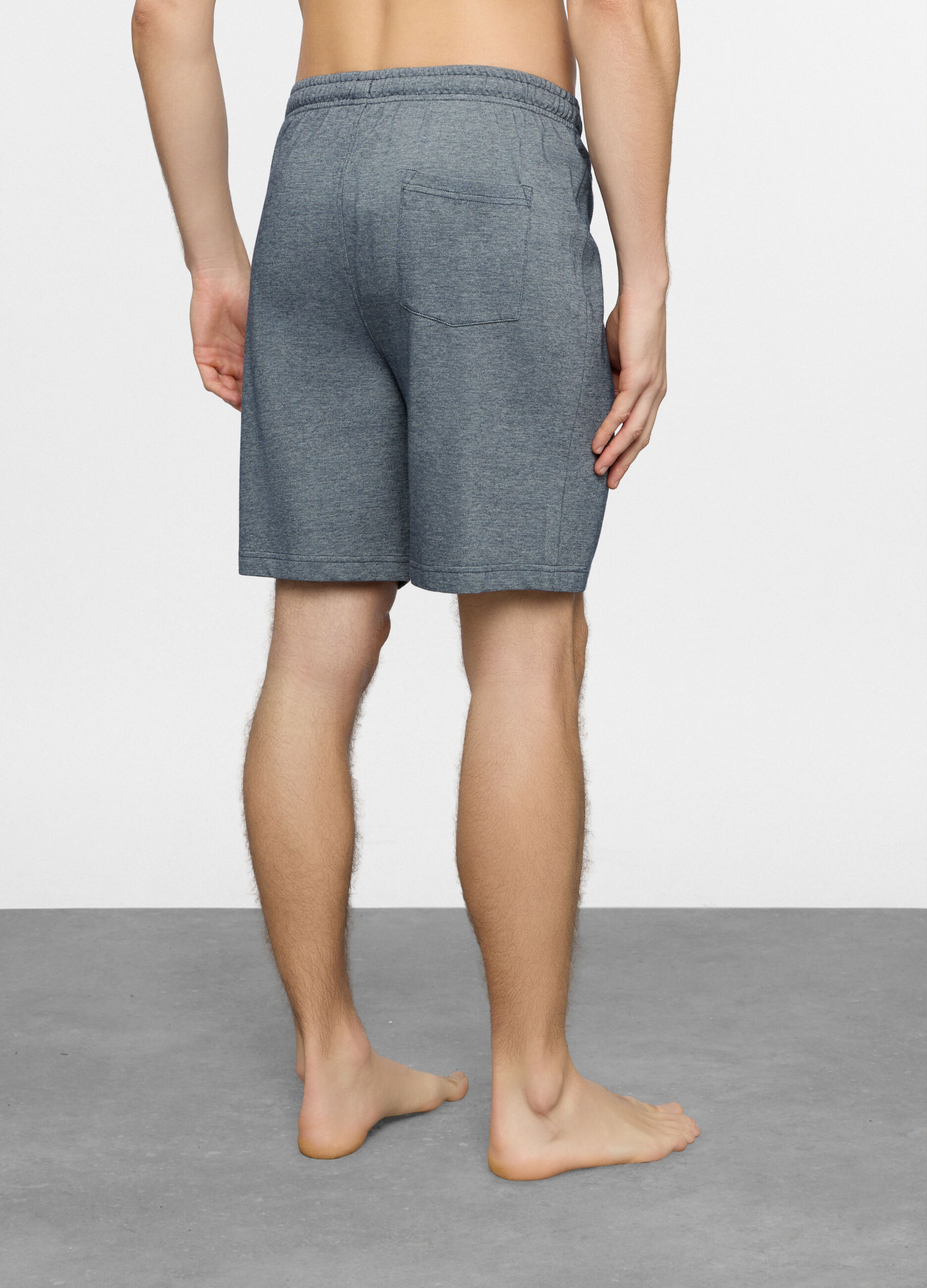 Bermuda pigiama in piquet di cotone uomo_1