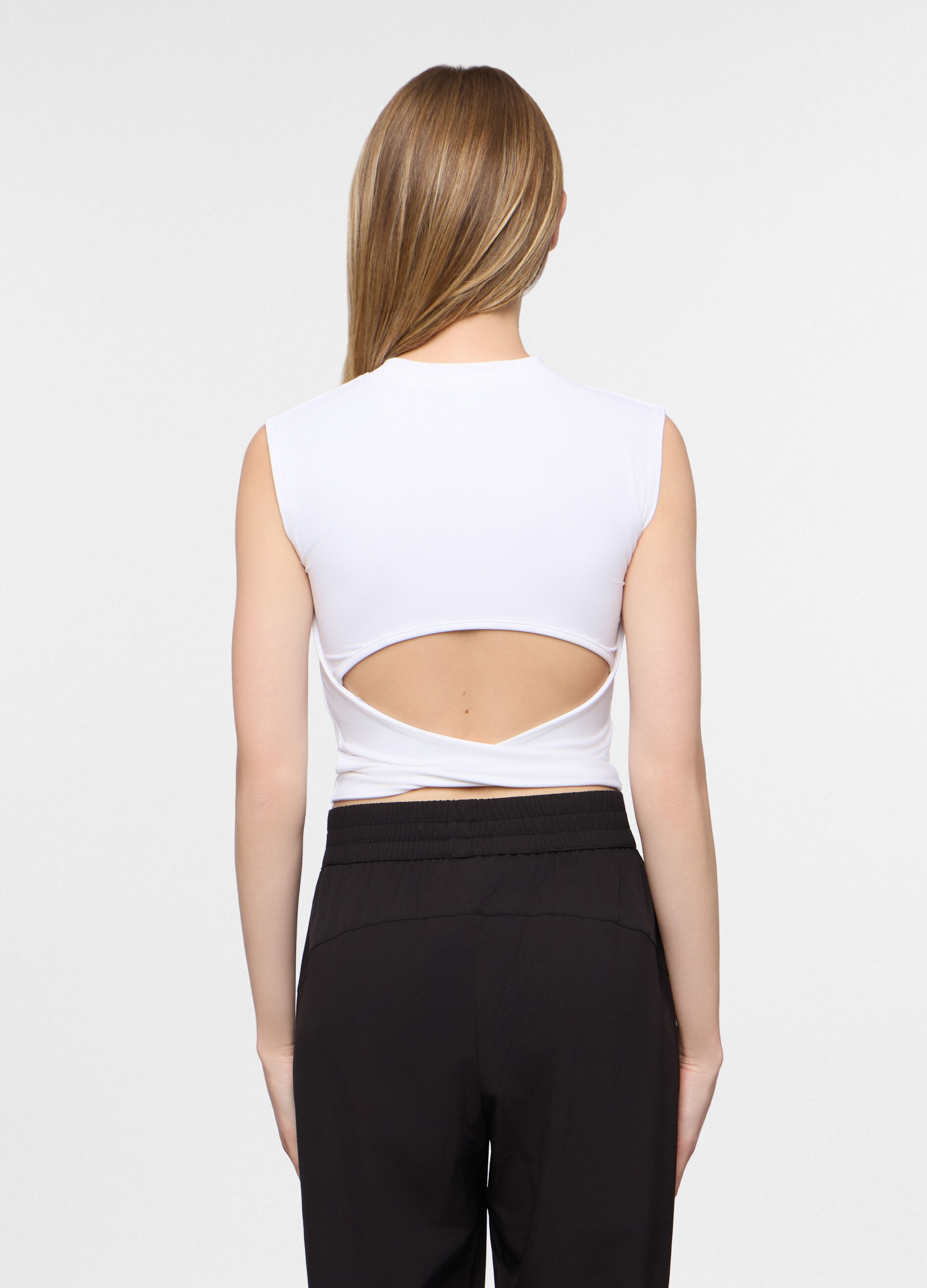 Canotta girocollo stretch donna_1