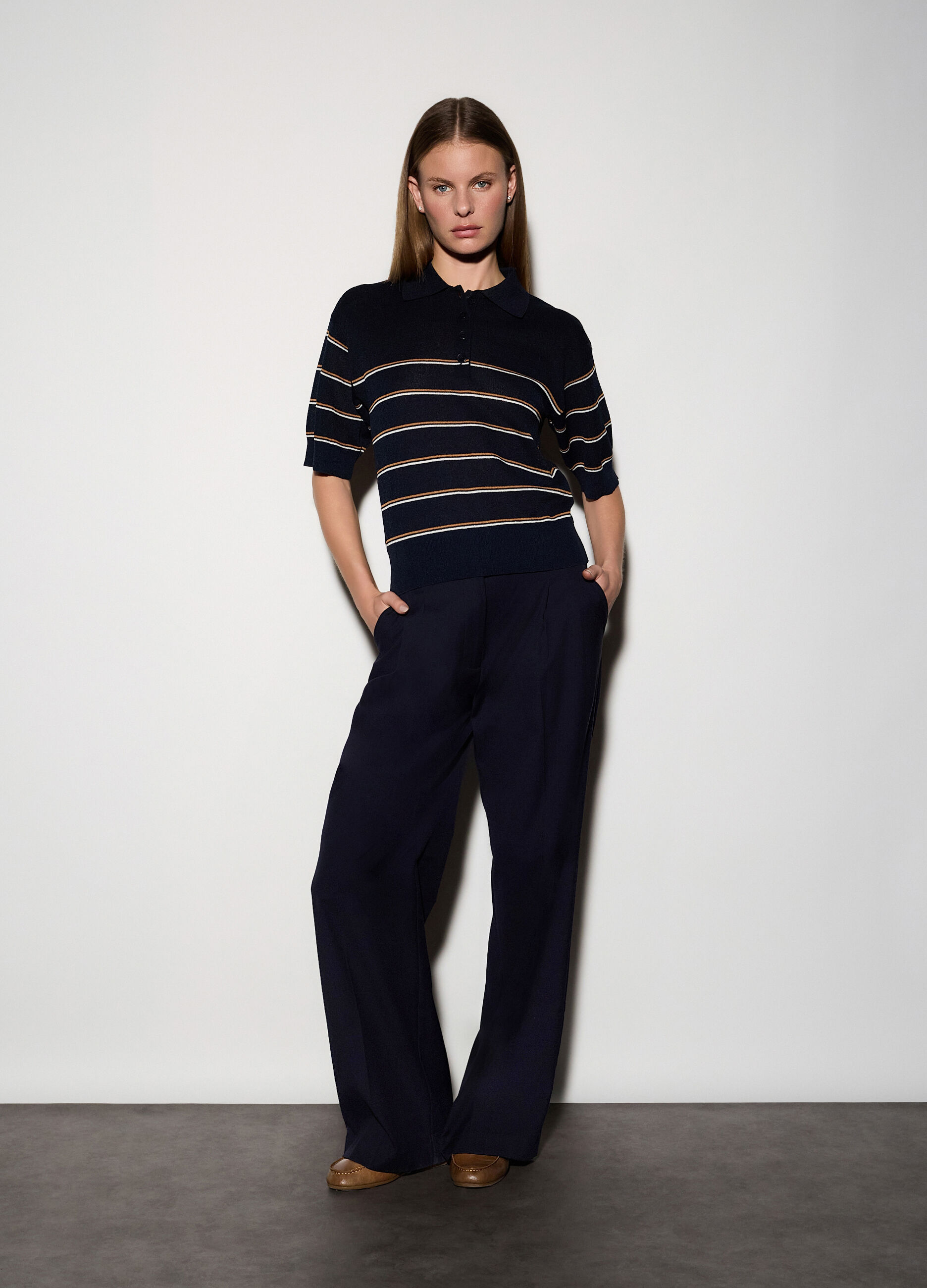 Polo tricot rasata donna_0