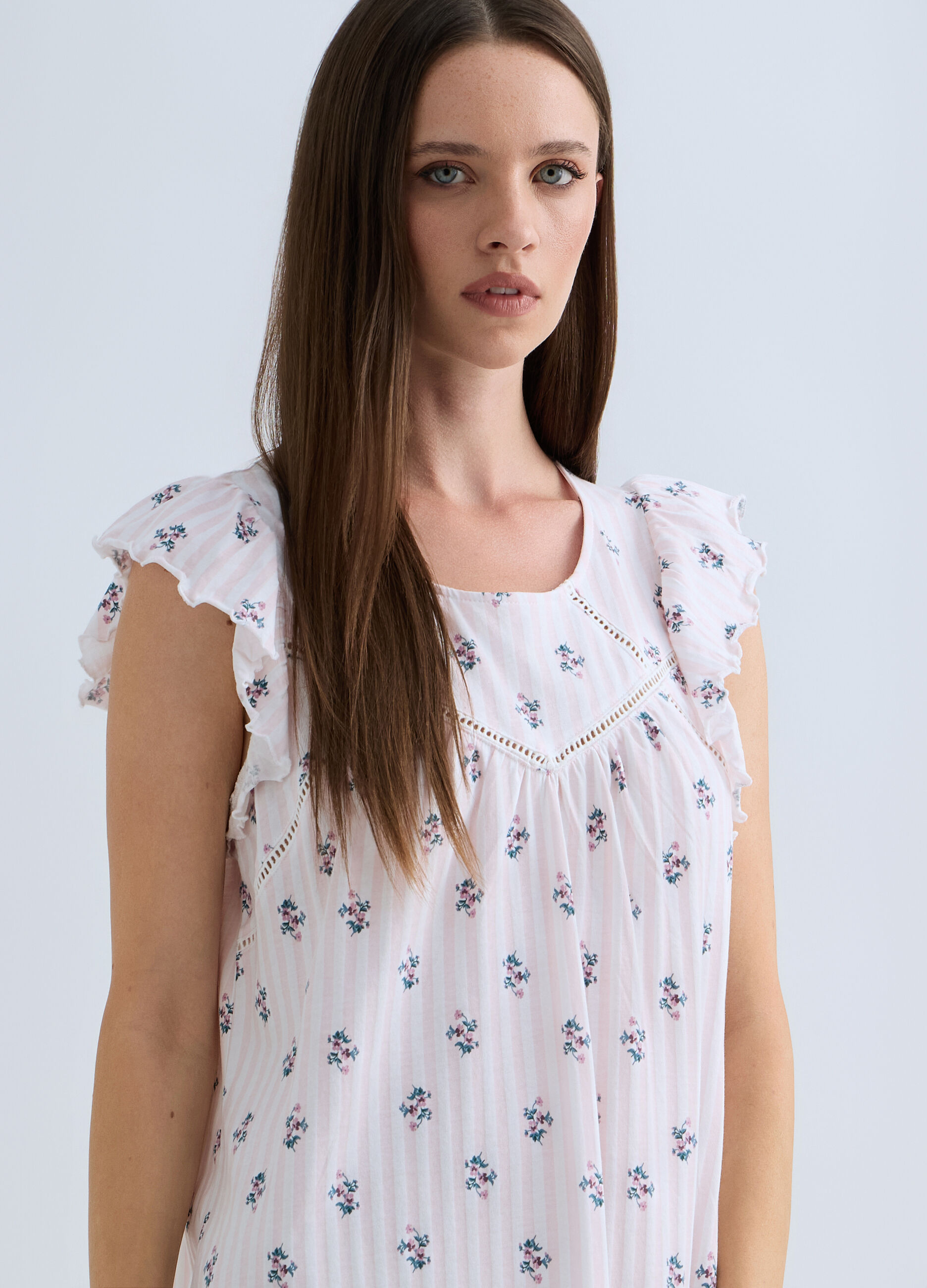 Camicia da notte in jersey di puro cotone donna_2