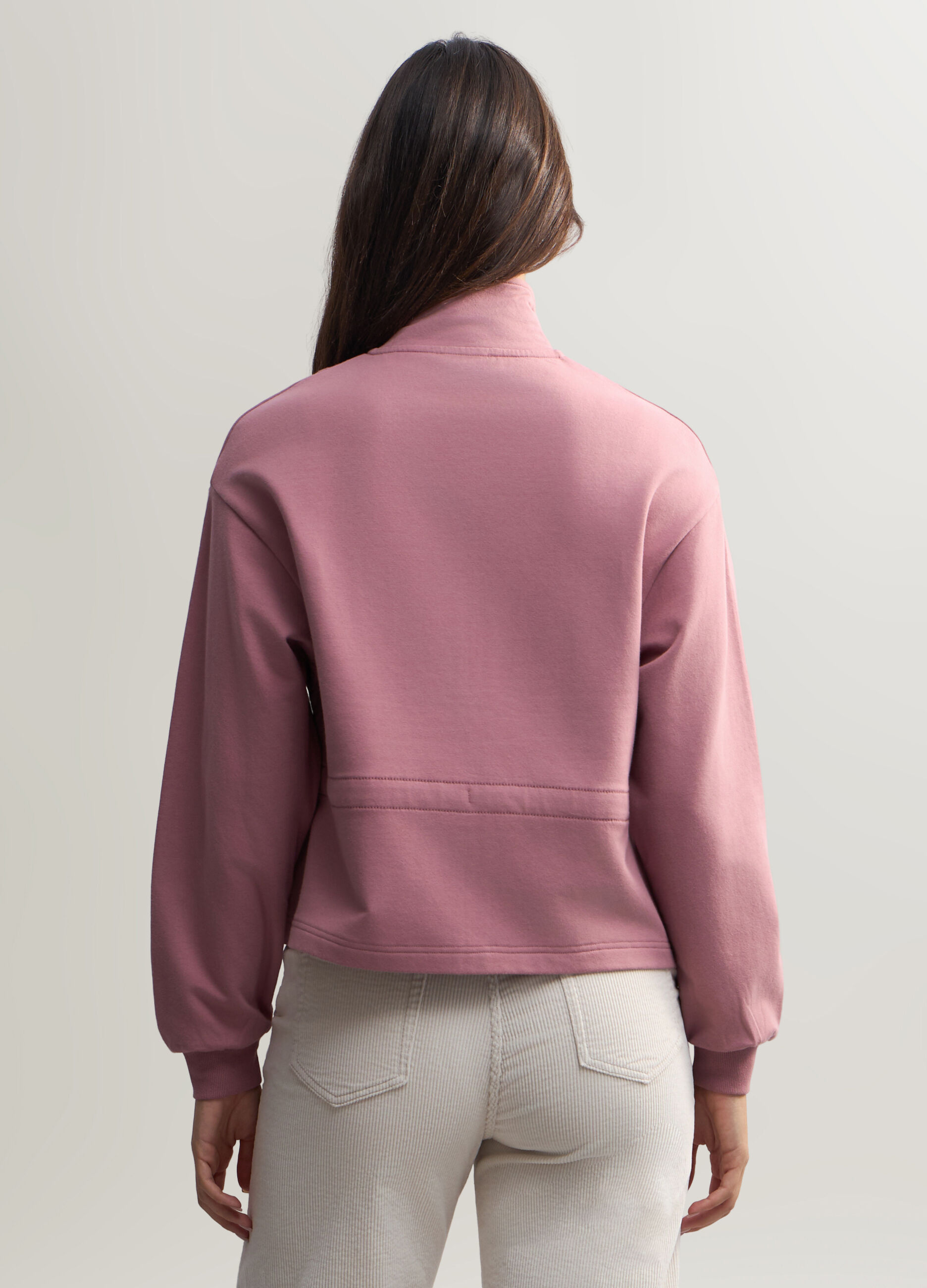Felpa in cotone stretch donna_1