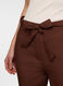 Pantaloni regular fit in popeline di puro cotone donna_2