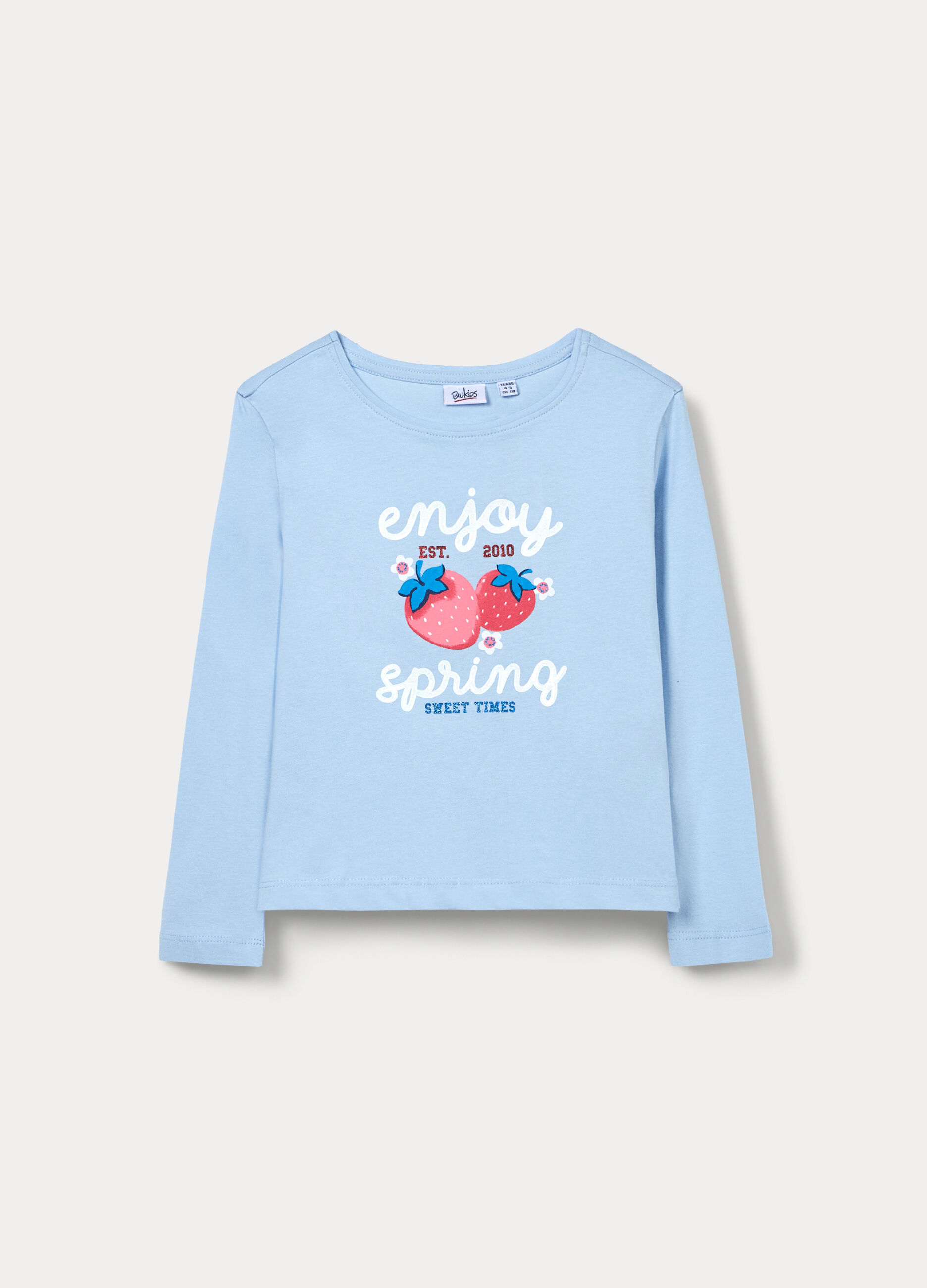 T-shirt in jersey di puro cotone bambina_0