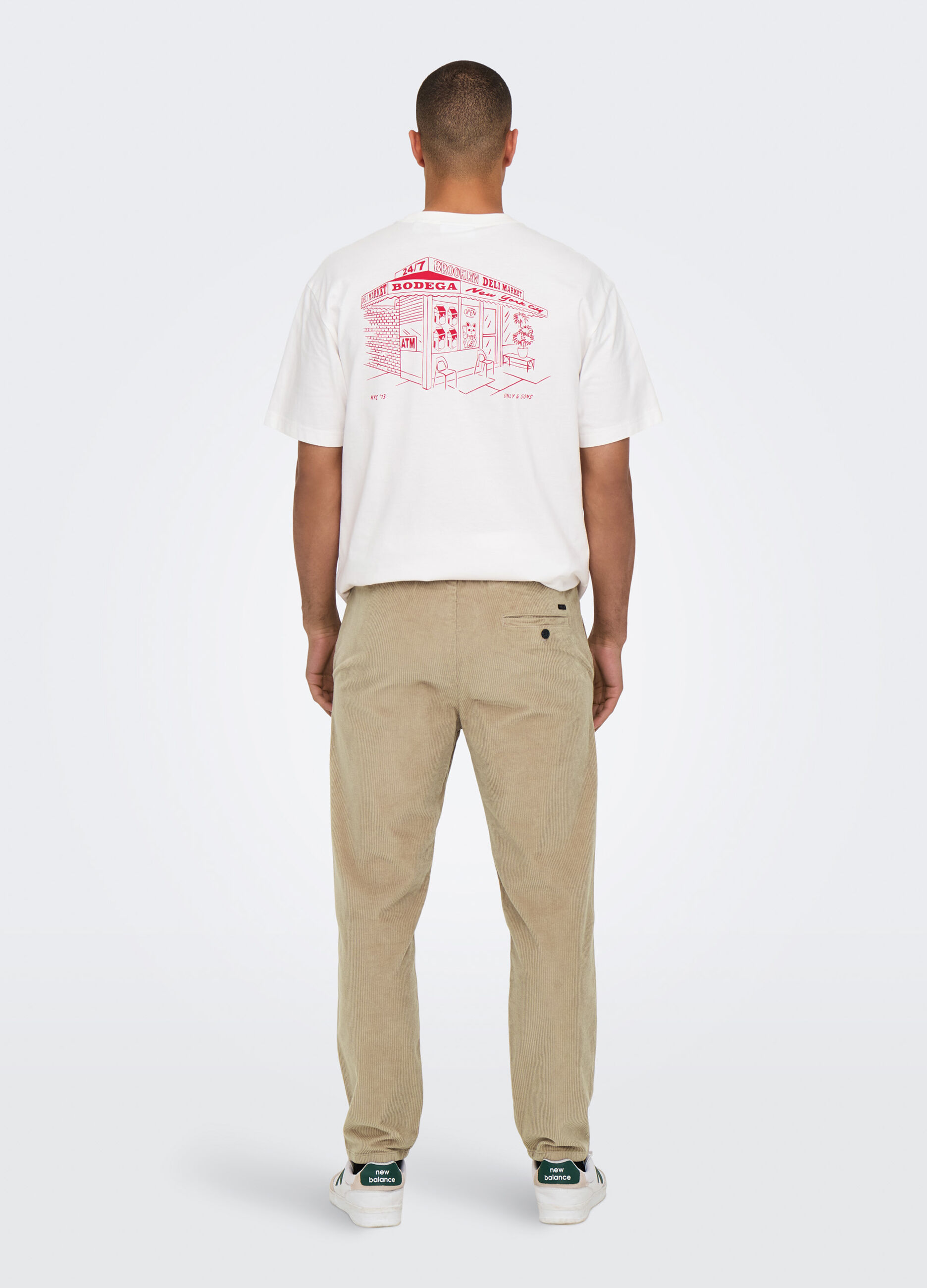 Pantaloni regular fit in velluto a coste uomo_2