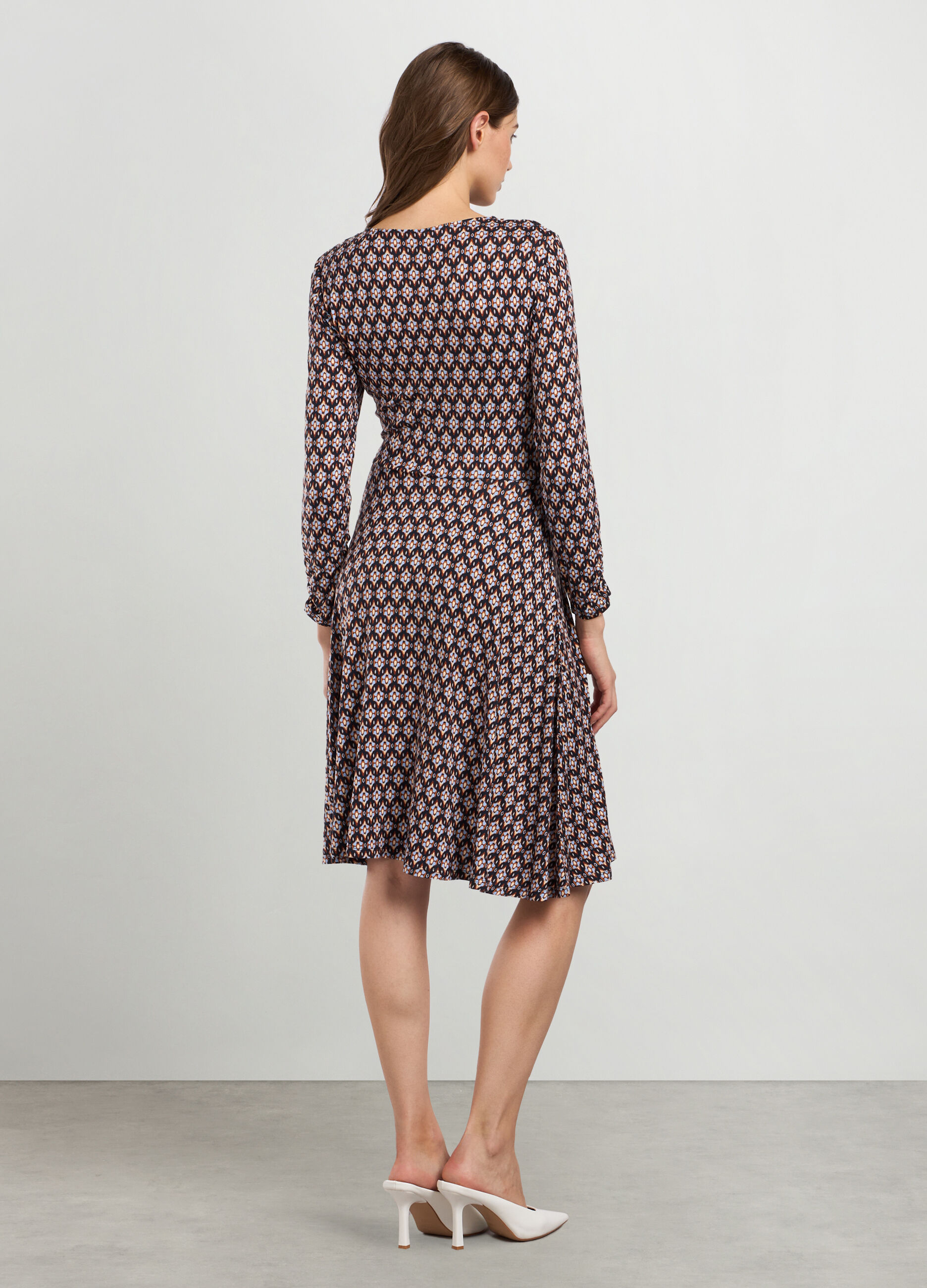 Abito in viscosa stretch con stampa donna_1