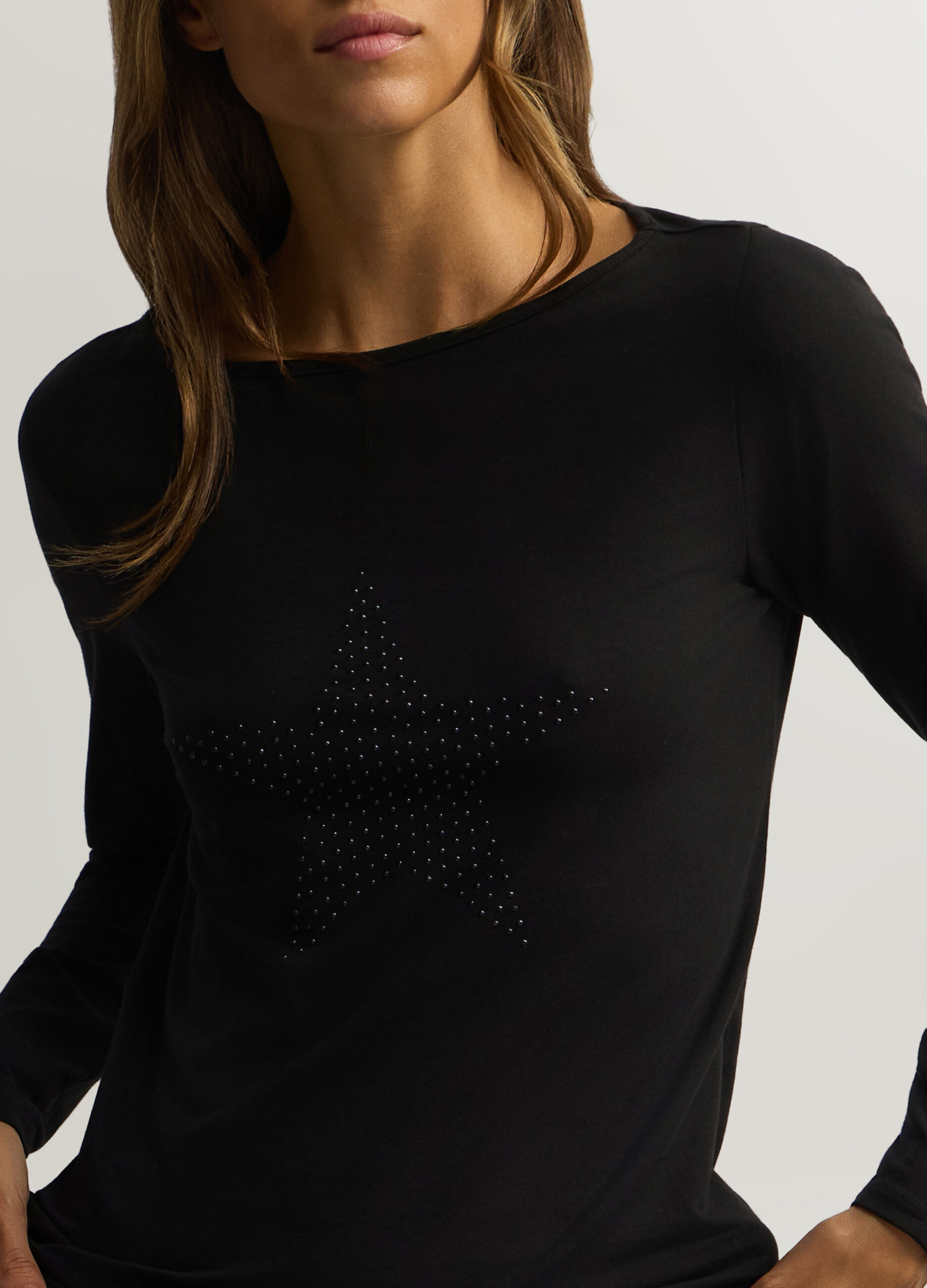 T-shirt girocollo stretch donna_2