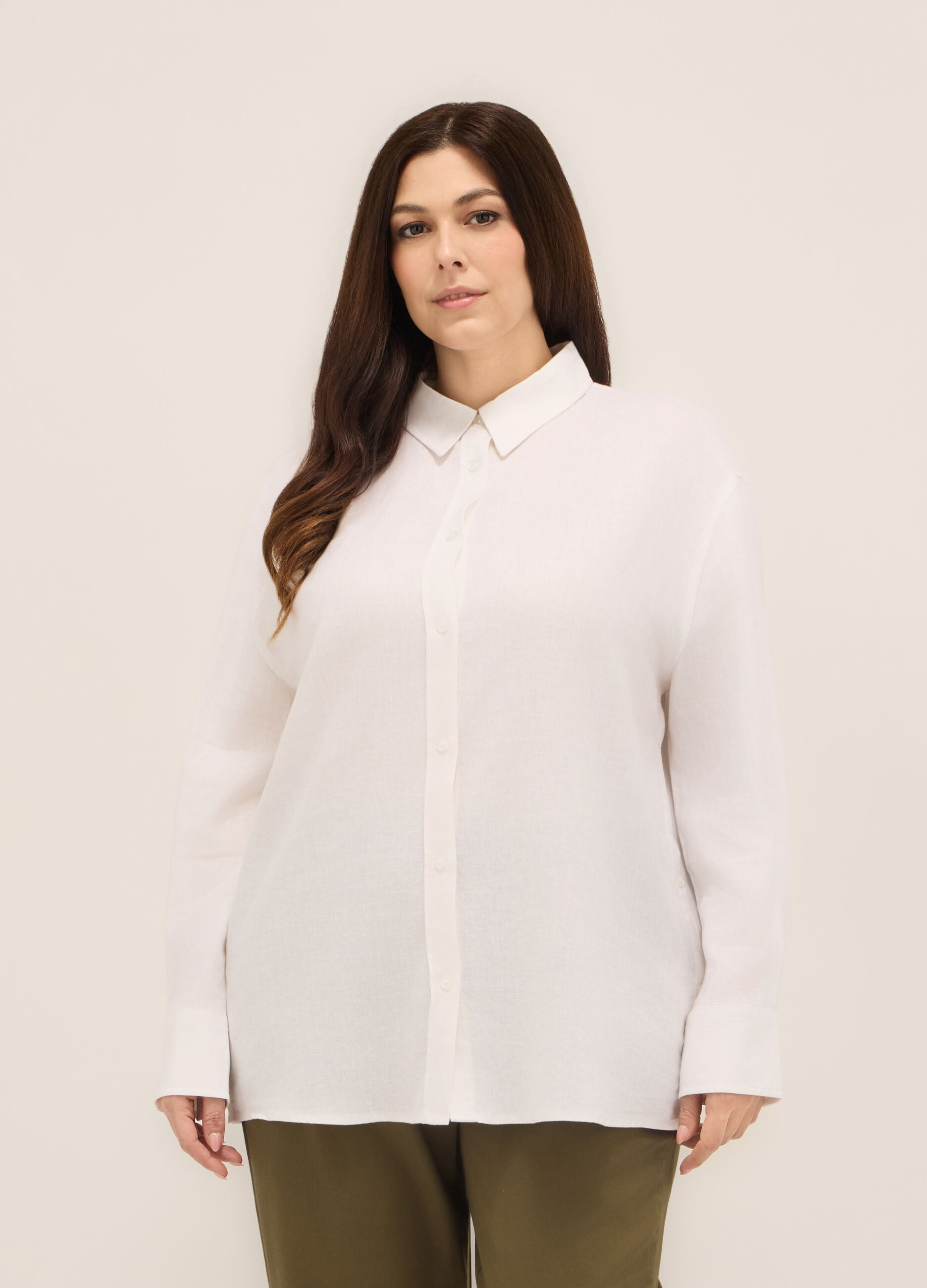 Camicia misto lino donna curvy_0