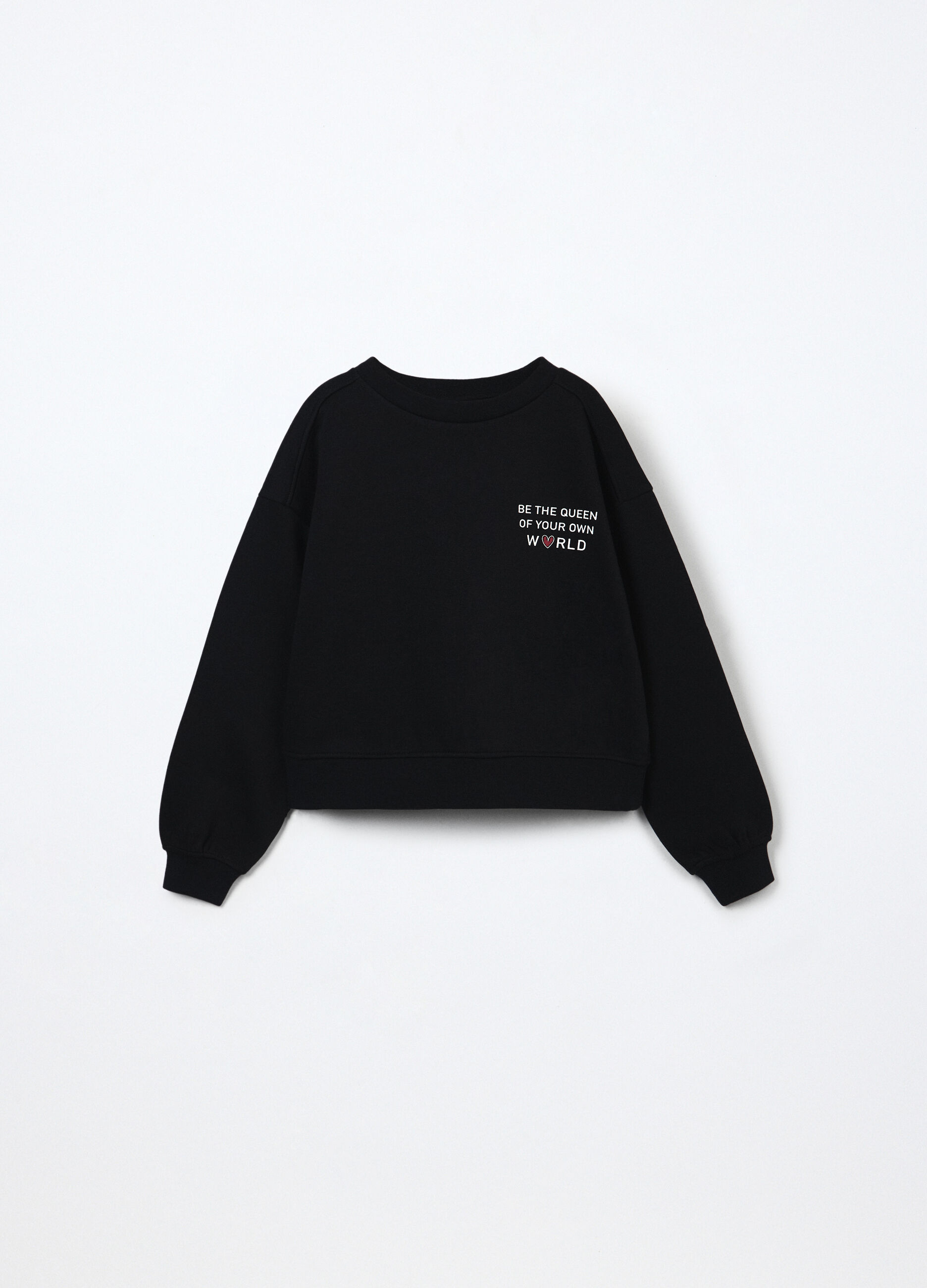 Felpa in misto cotone ragazza_0