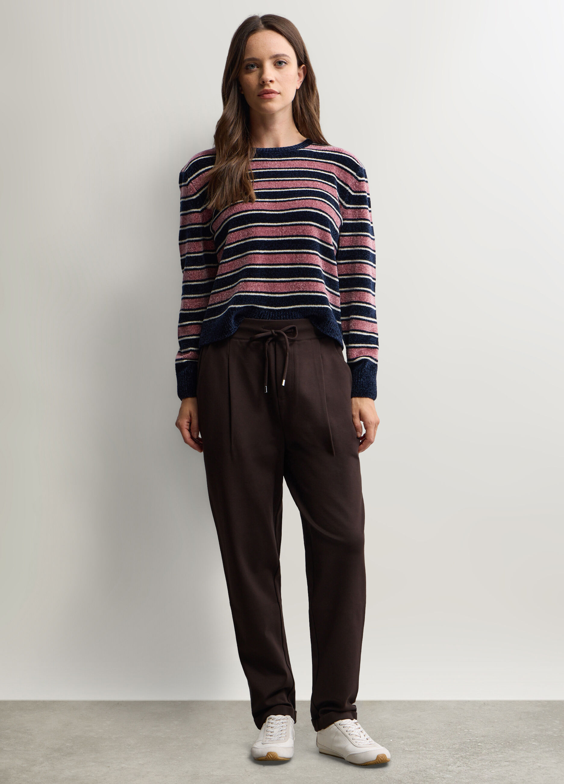 Pantaloni Fit Slim in Punto Milano di viscosa stretch donna_0