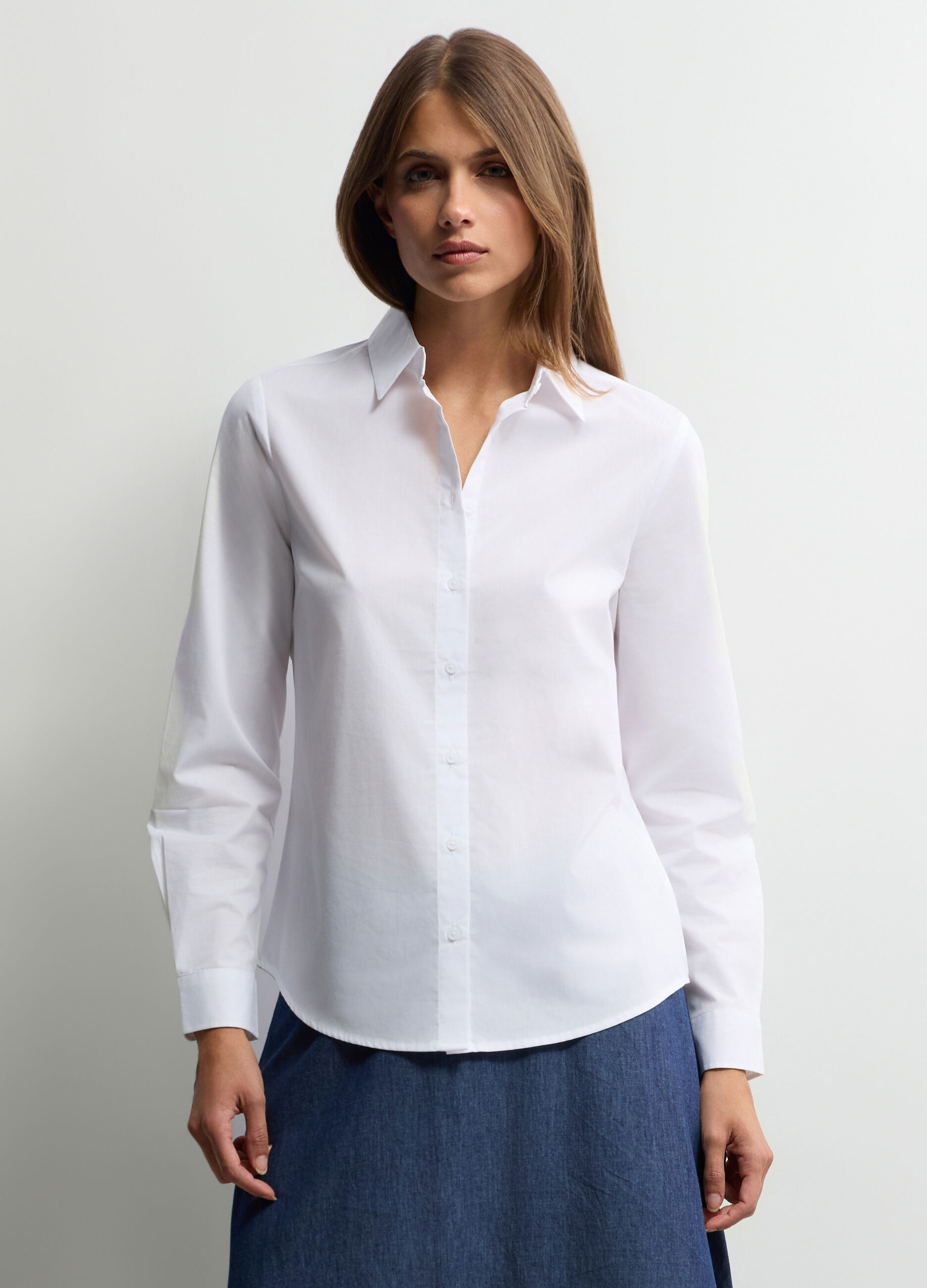 Camicia misto cotone donna_0