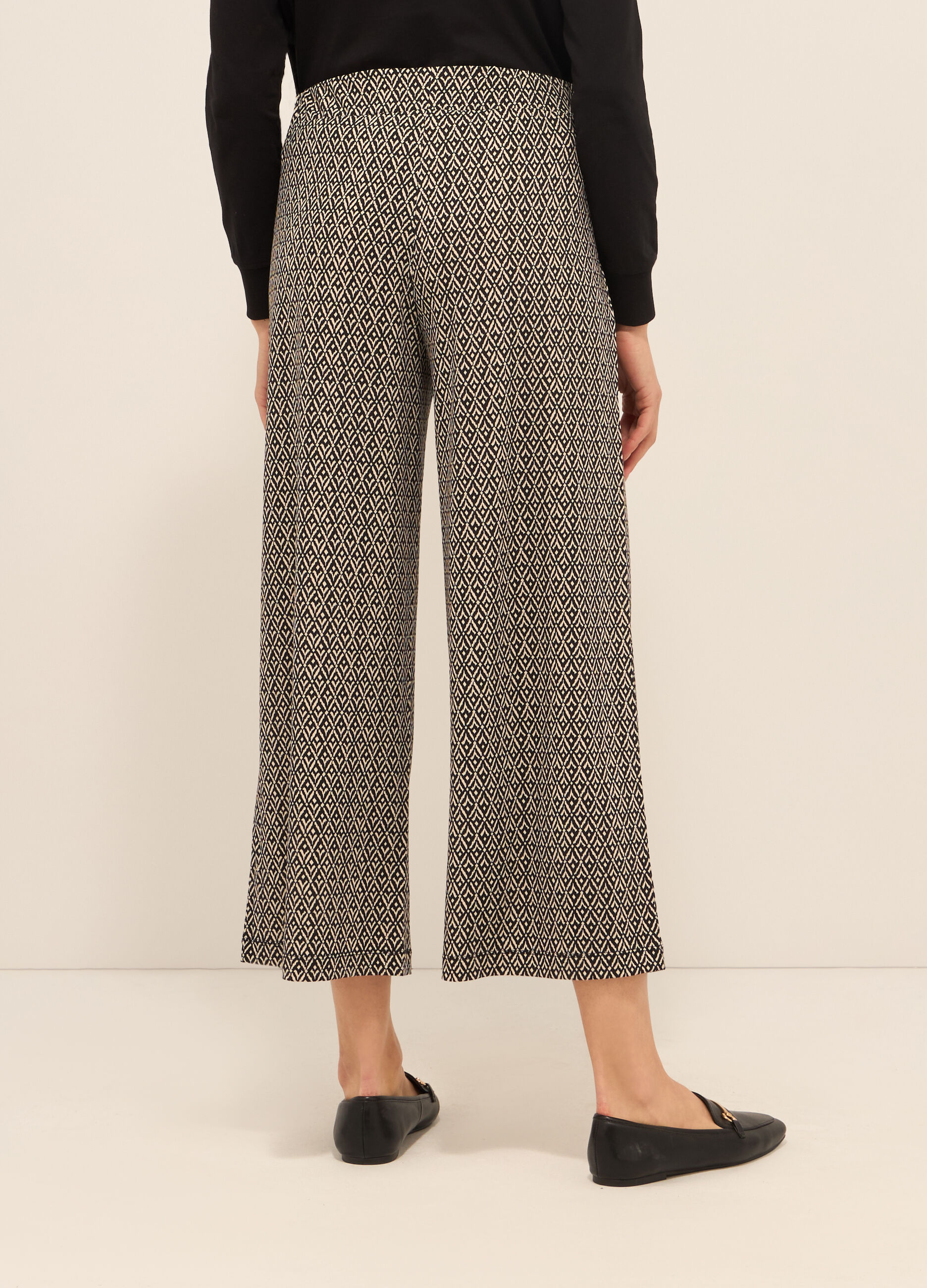 Pantaloni in tessuto stretch donna_1