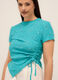 T-shirt lavorata con coulisse donna_2