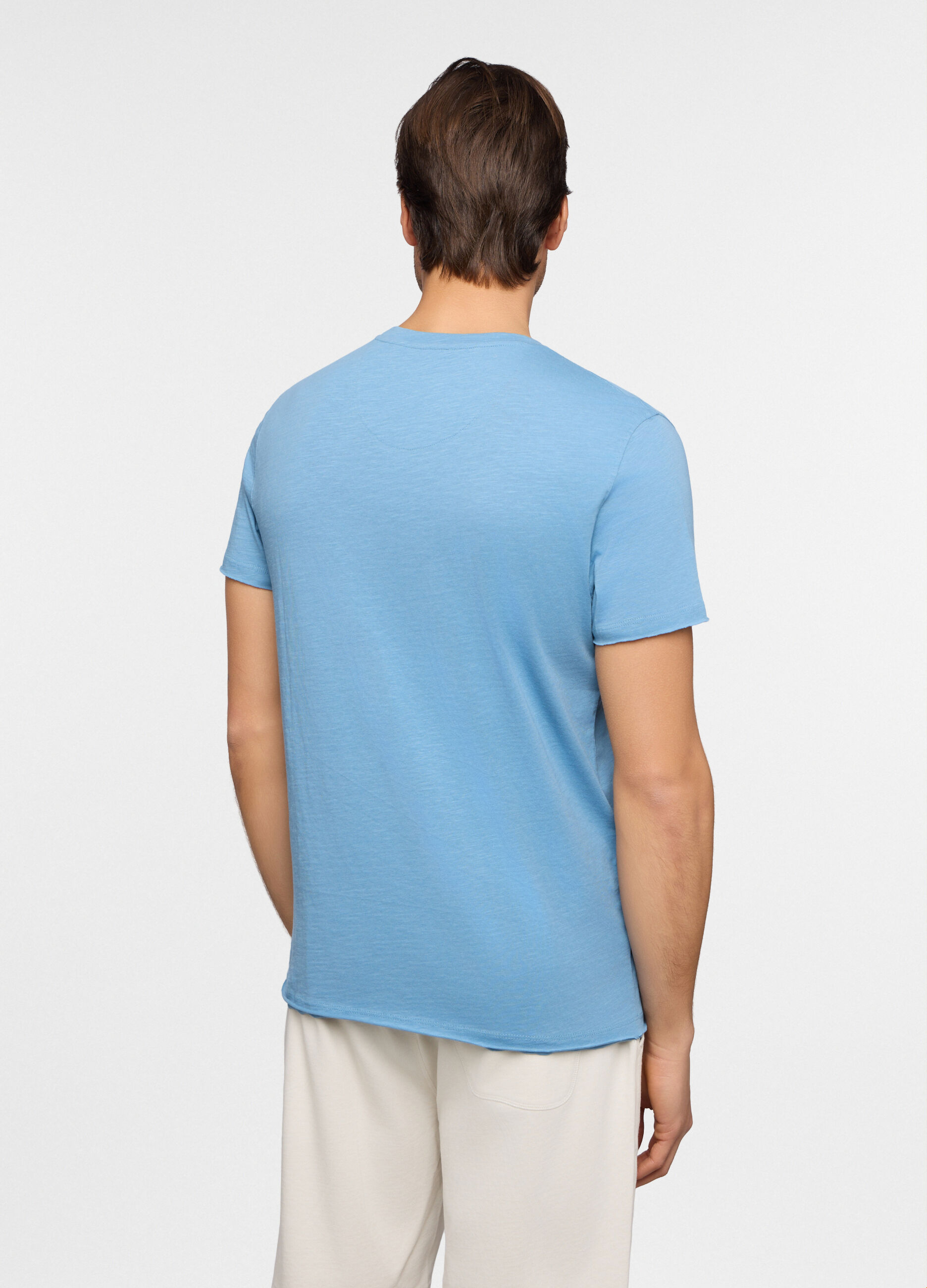 T-shirt a maniche corte slim fit in cotone uomo_1