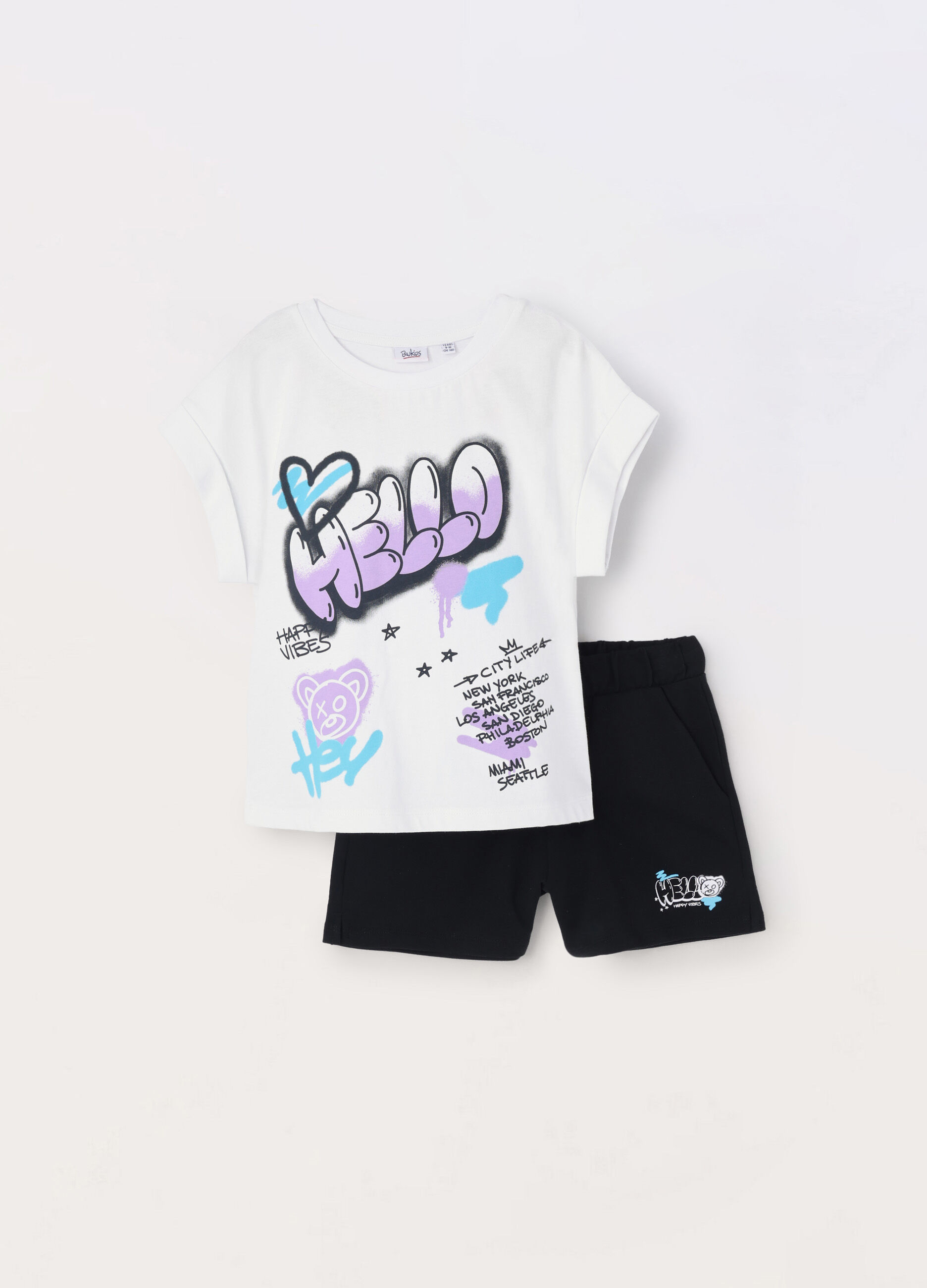 Jogging set in jersey di puro cotone ragazza_0