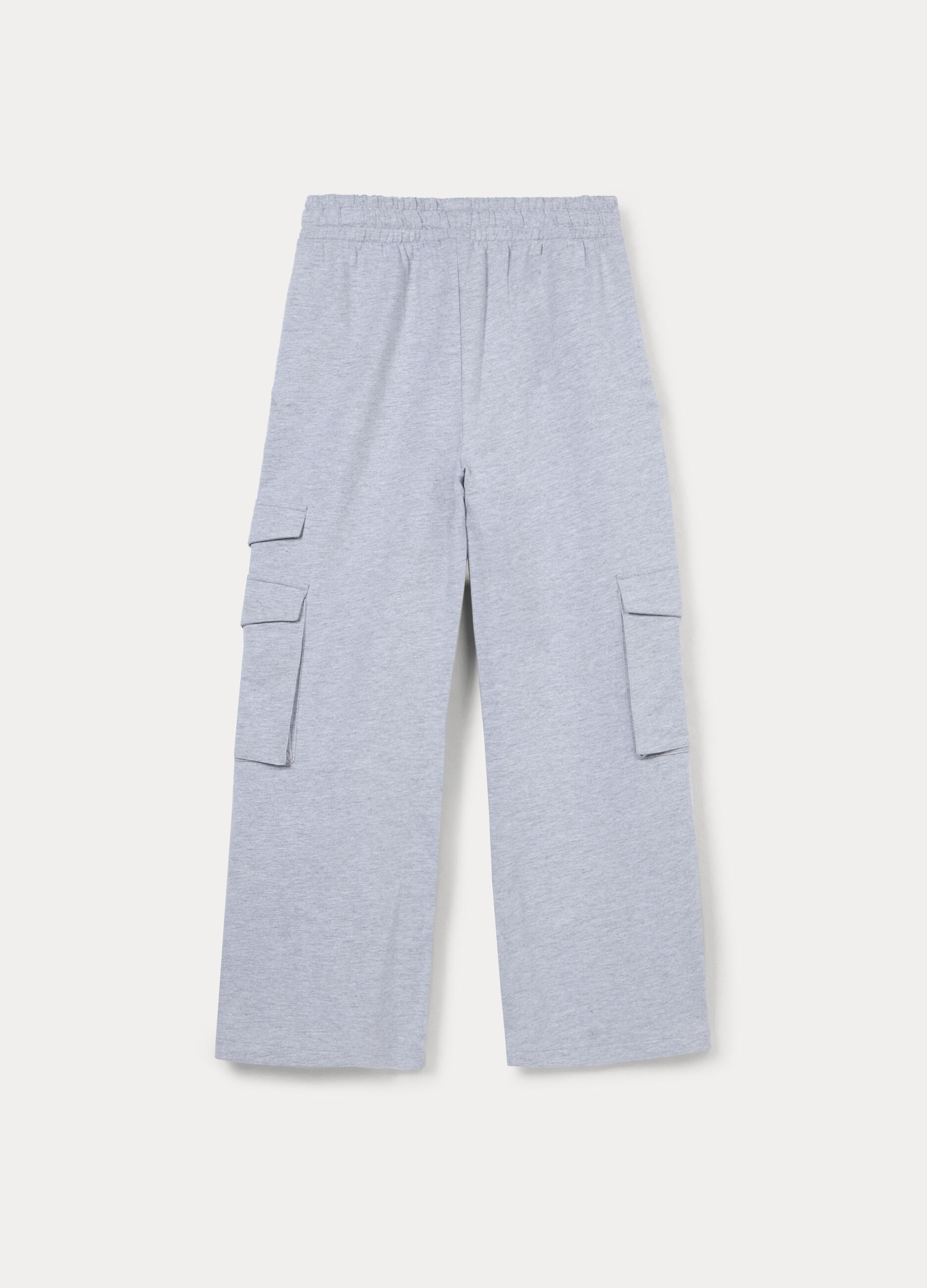 Jogger cargo in french terry di puro cotone ragazza_1