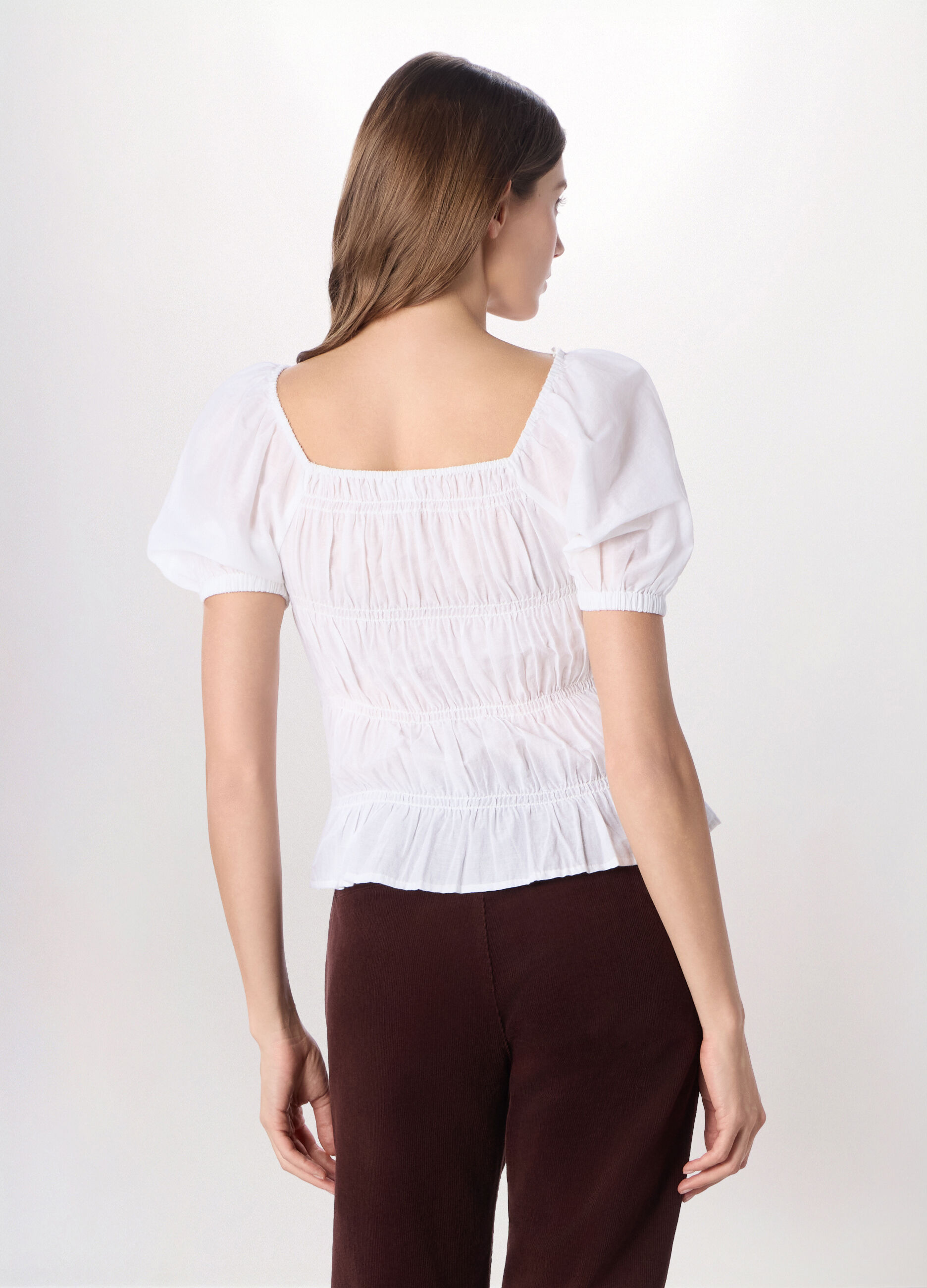 Blusa in puro cotone voile donna_1