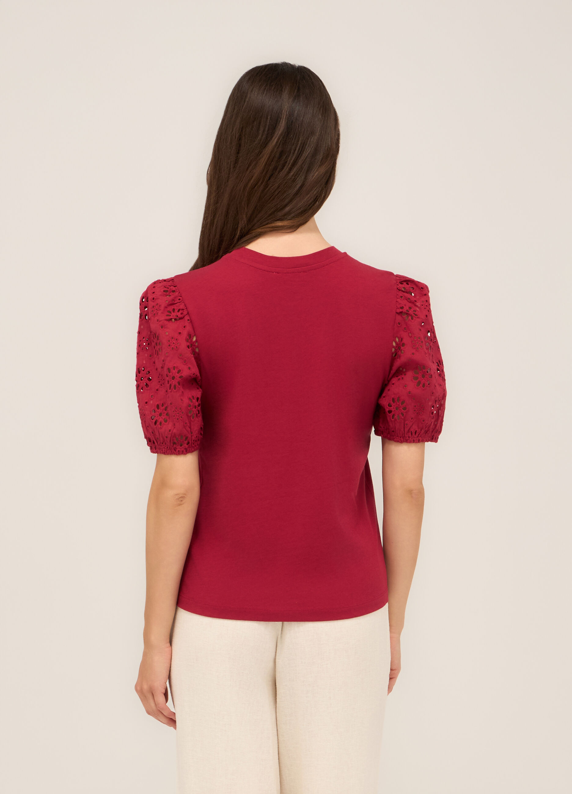 T-shirt in jersey di puro cotone donna_2