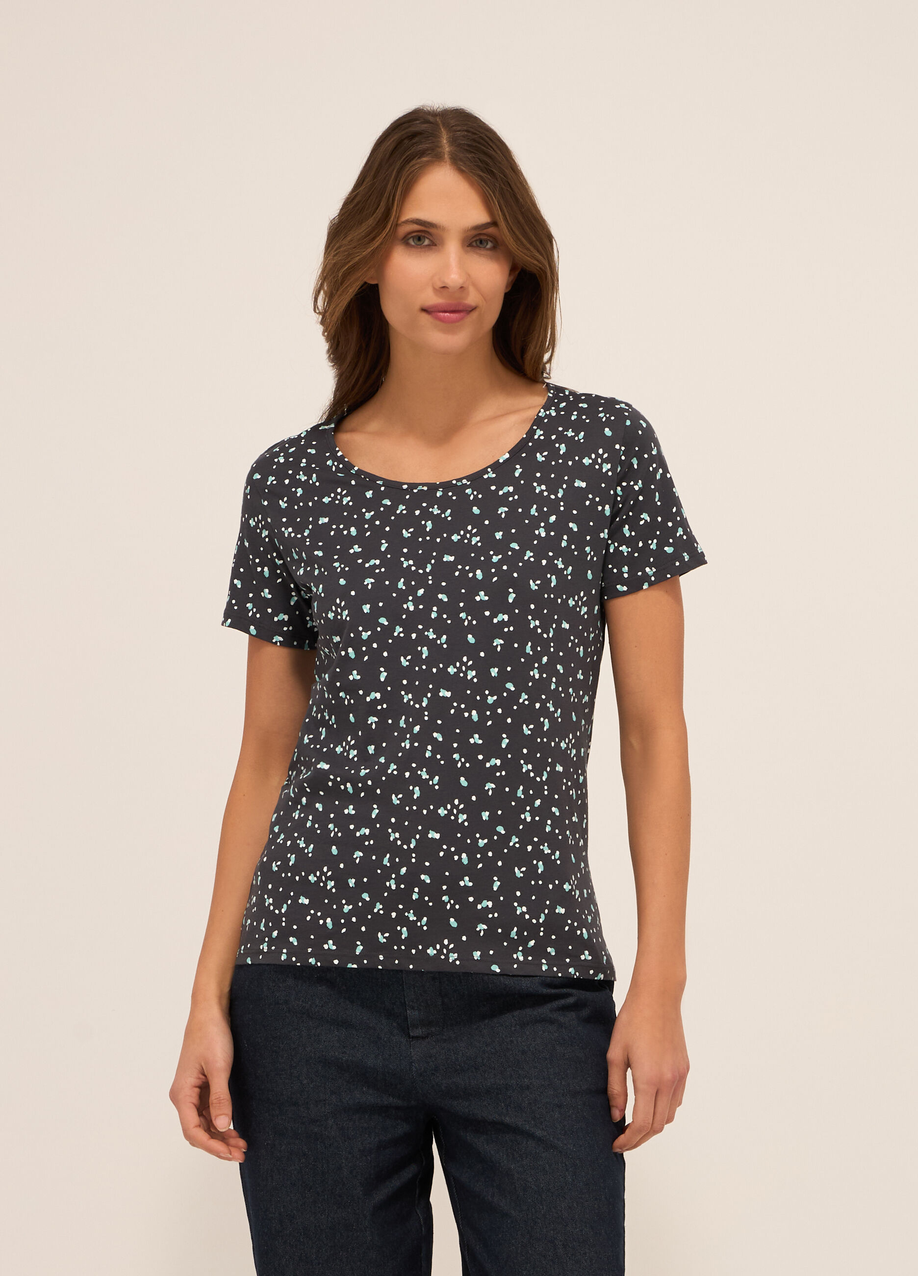 T-shirt in puro cotone donna_0