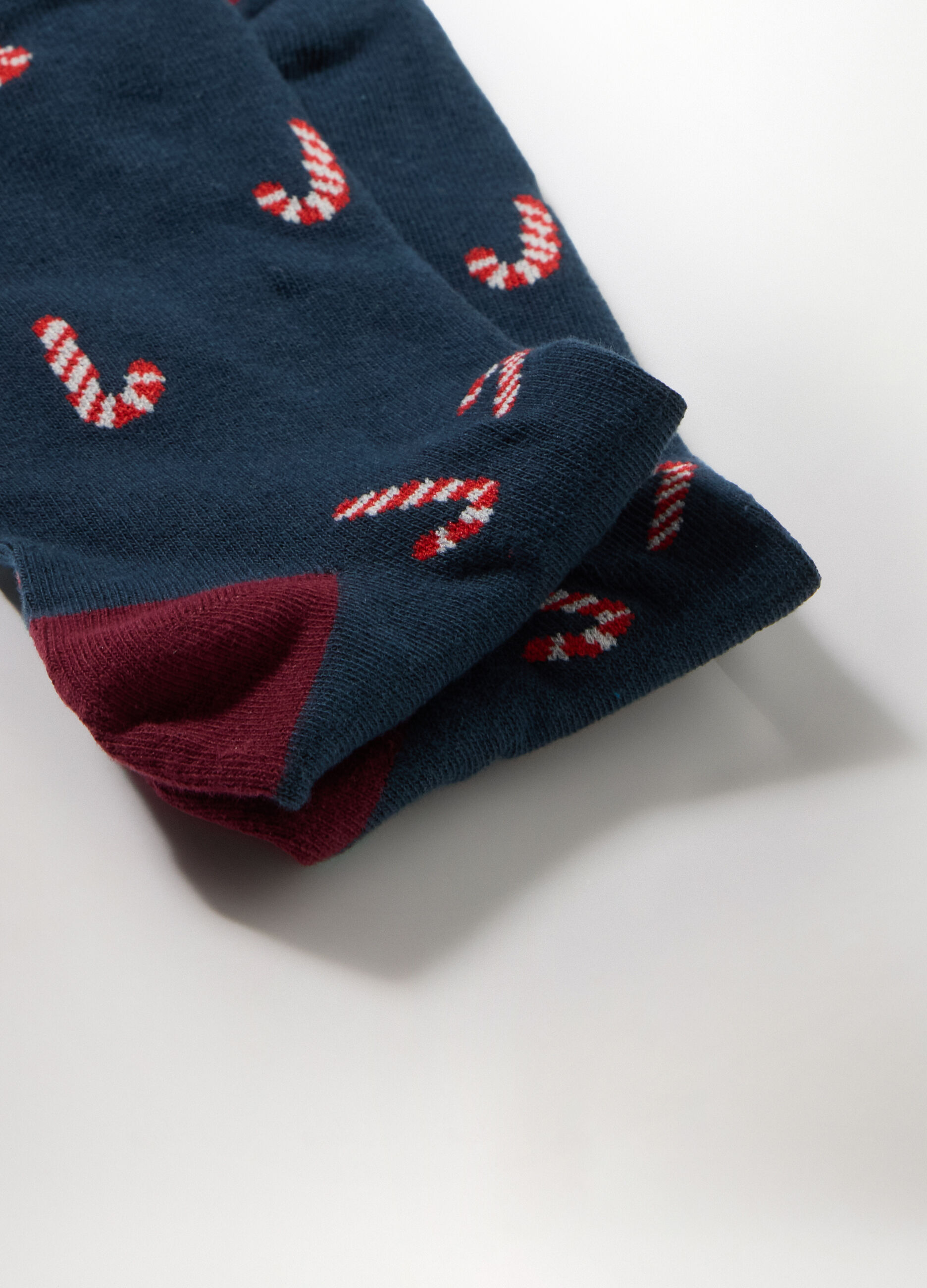 Calze corte in cotone stretch a fantasia uomo_1