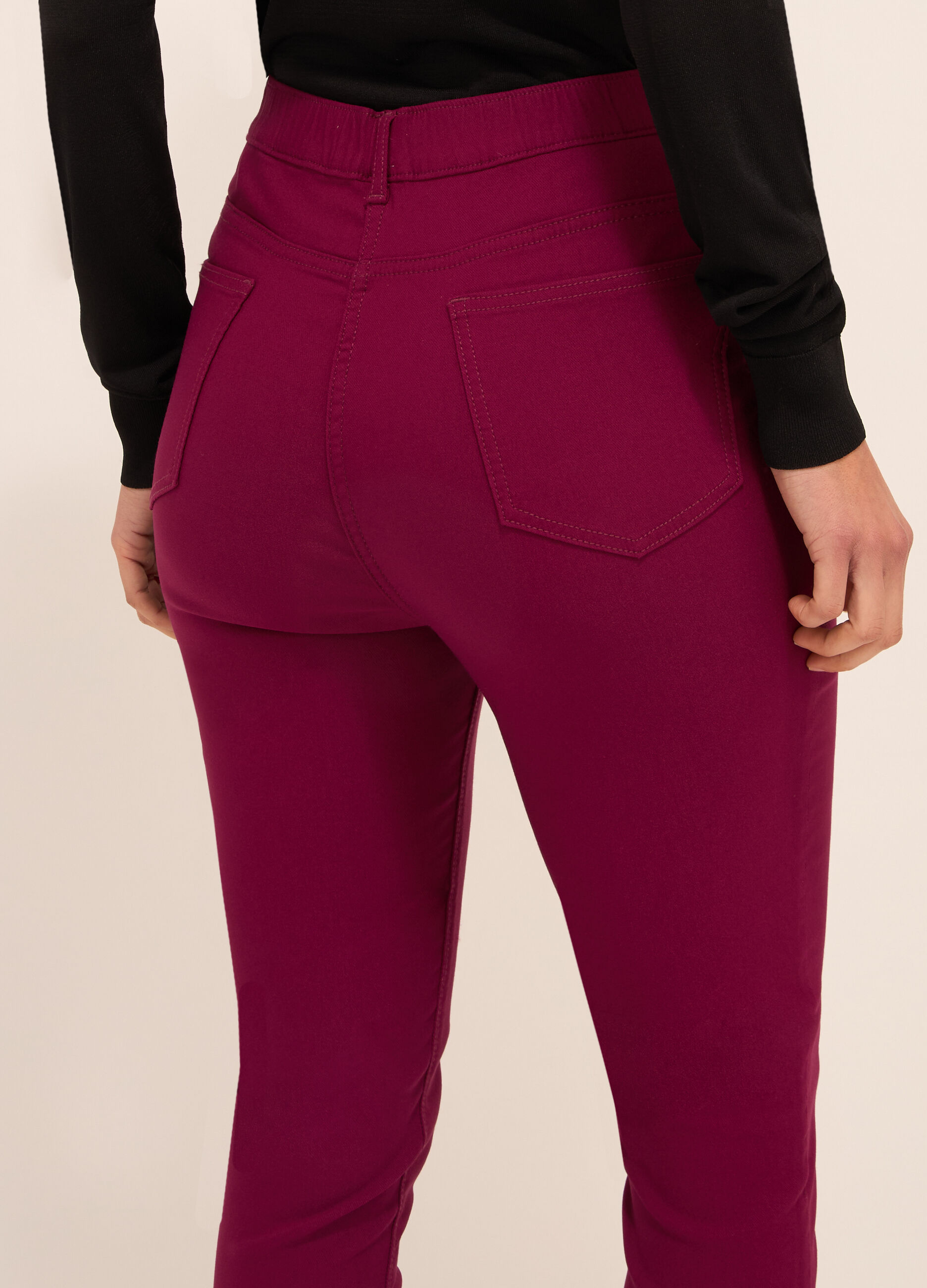 Pantaloni in misto viscosa donna_2