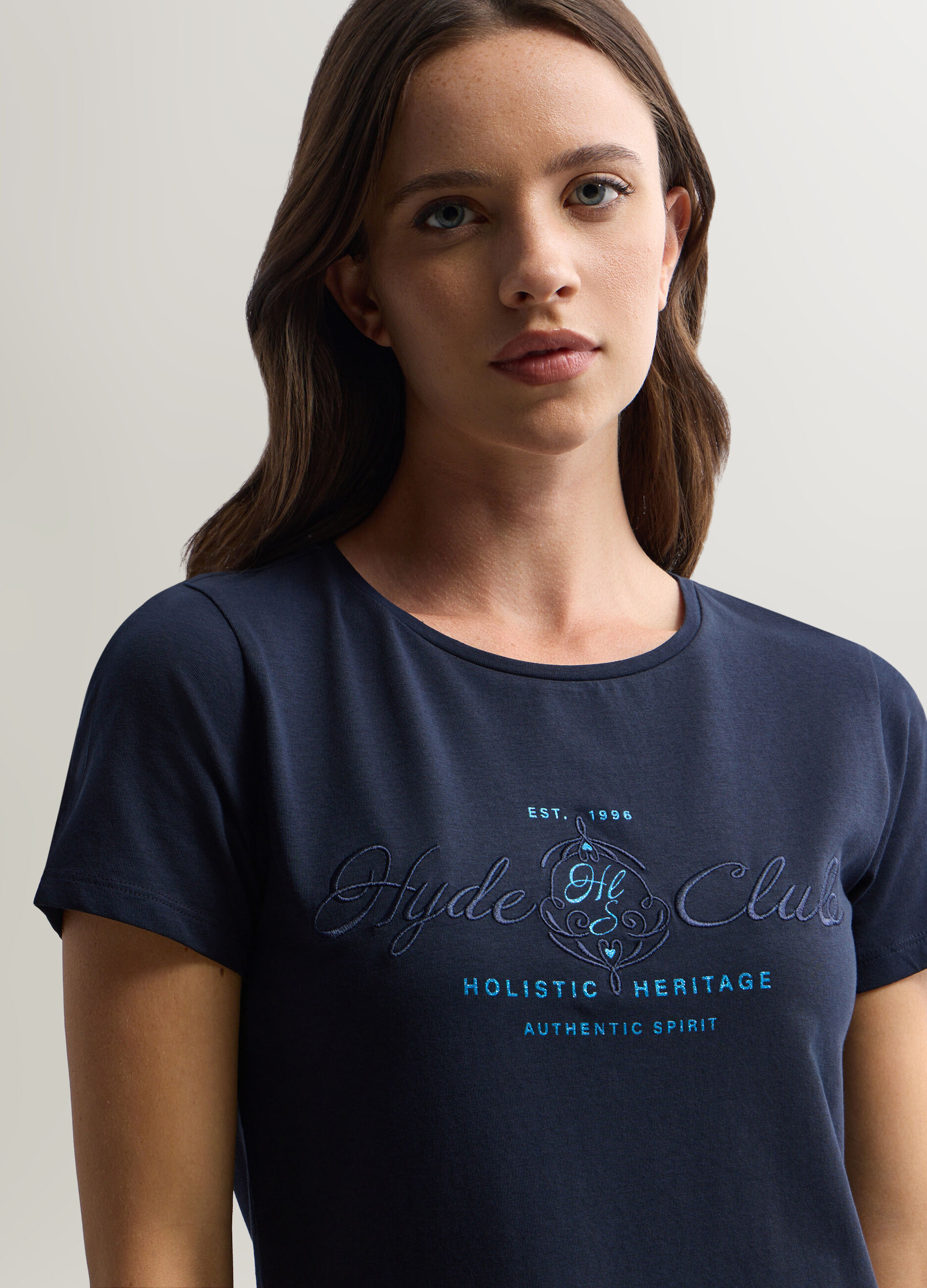 T-shirt girocollo stretch donna_2