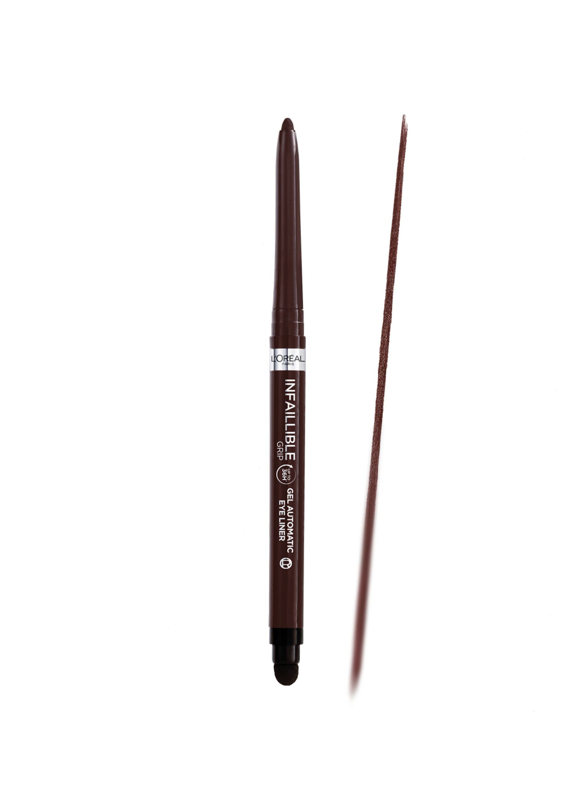 L'Oréal Paris Matita Automatica in Gel Infaillible 36H Grip Liner, Tratto Sfumabile a Lunga Tenuta, Waterproof, Formula in Gel, Tonalità: 04 Brown Denim._1
