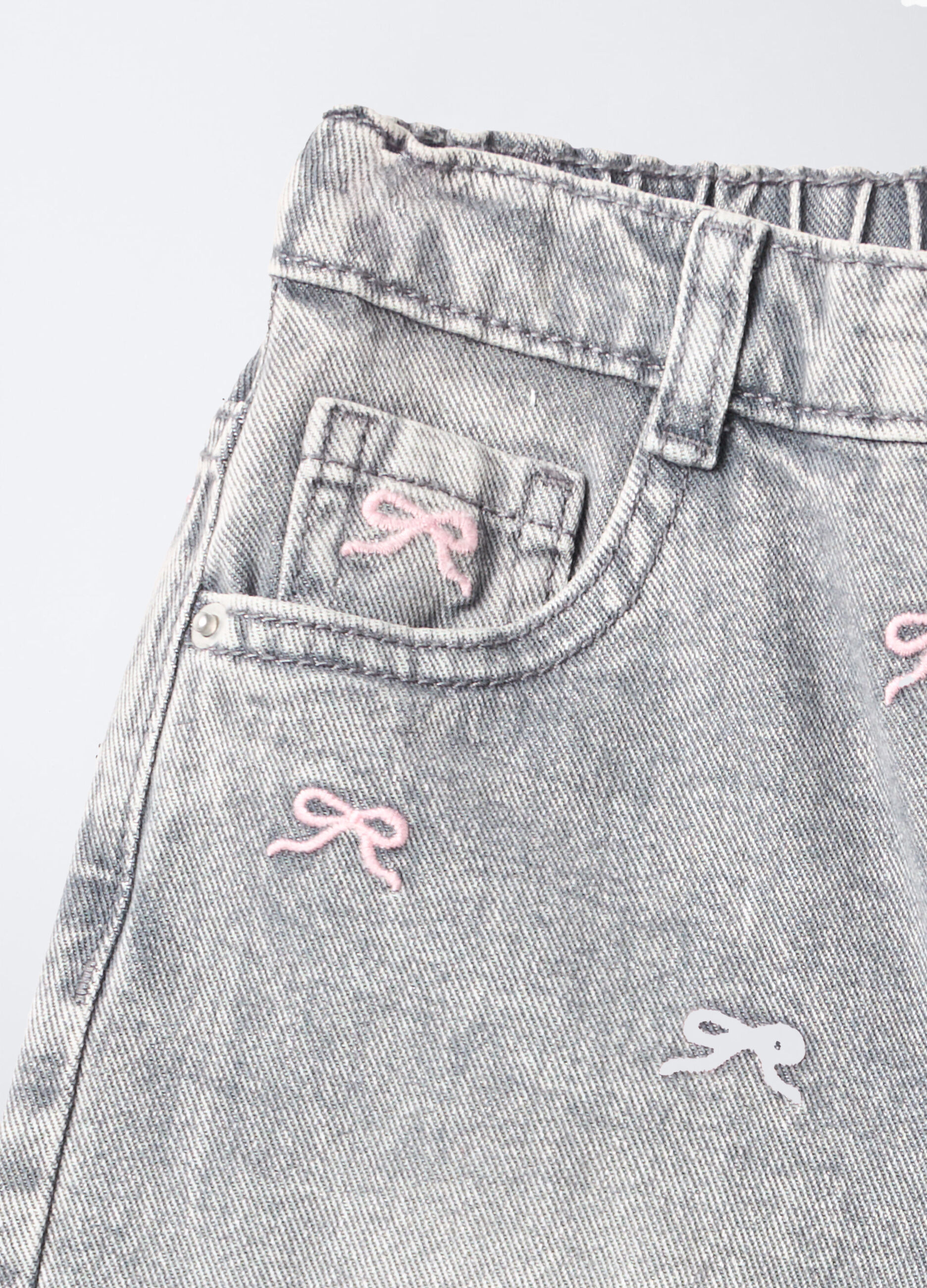 Pantaloni in denim di puro cotone Fit Balloon bambina_2